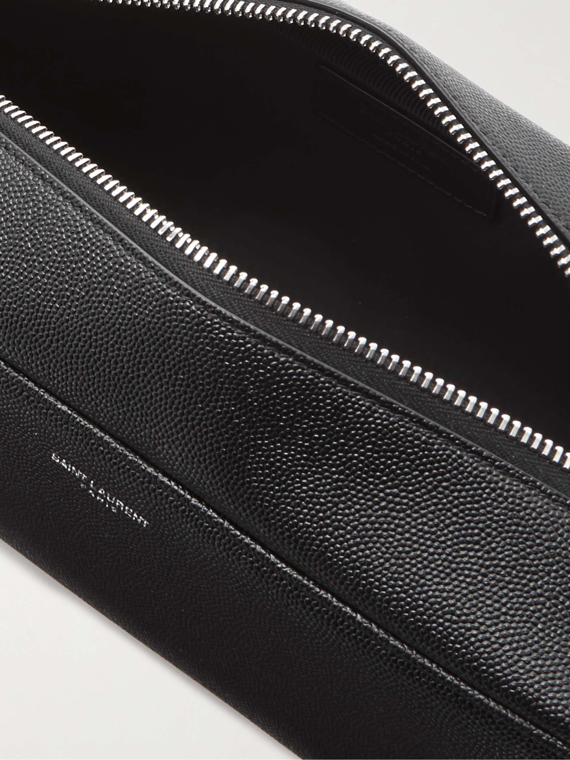 SAINT LAURENT Full-Grain Leather Wash Bag for Men | MR PORTER