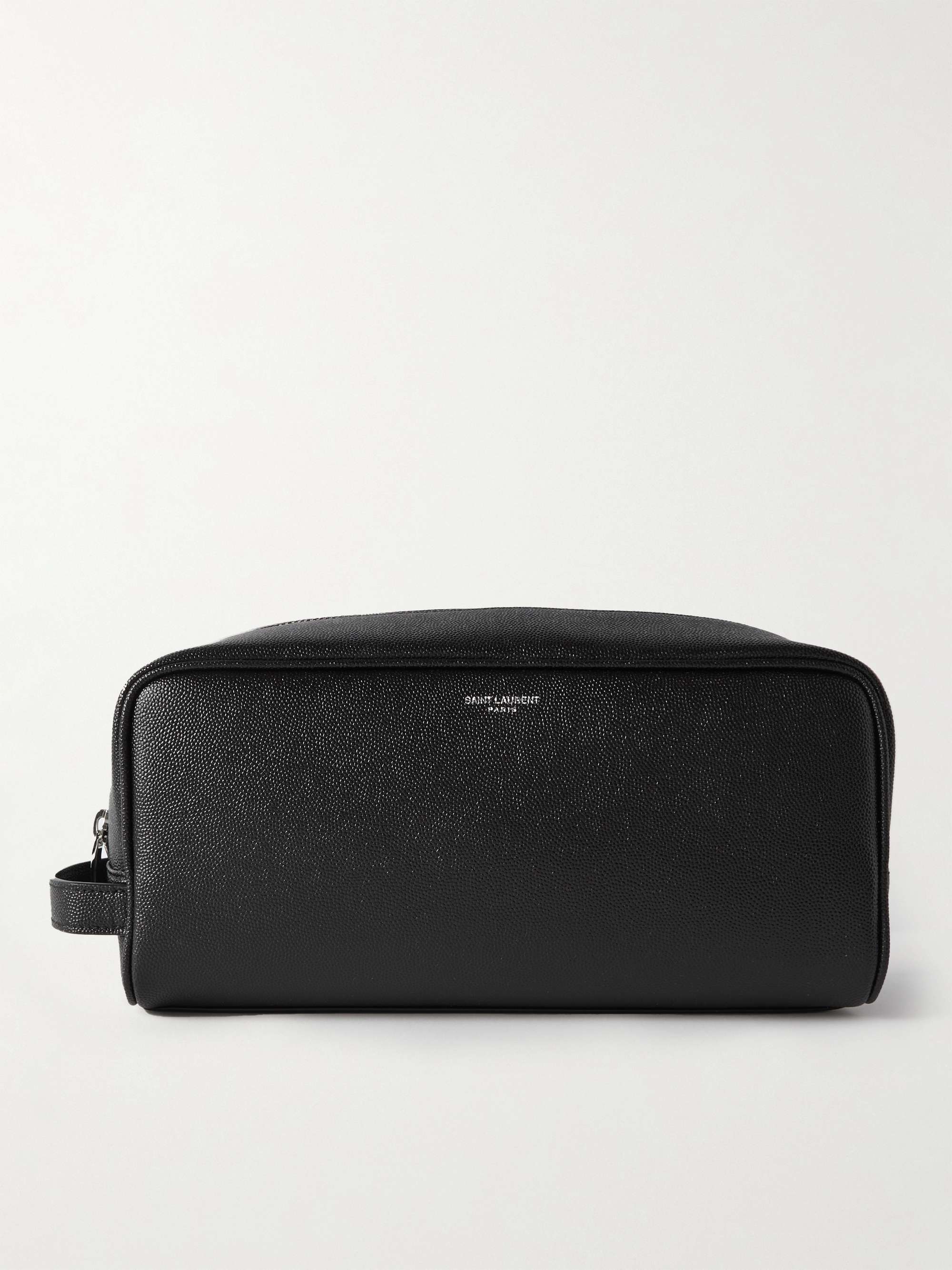 SAINT LAURENT Full-Grain Leather Wash Bag for Men | MR PORTER