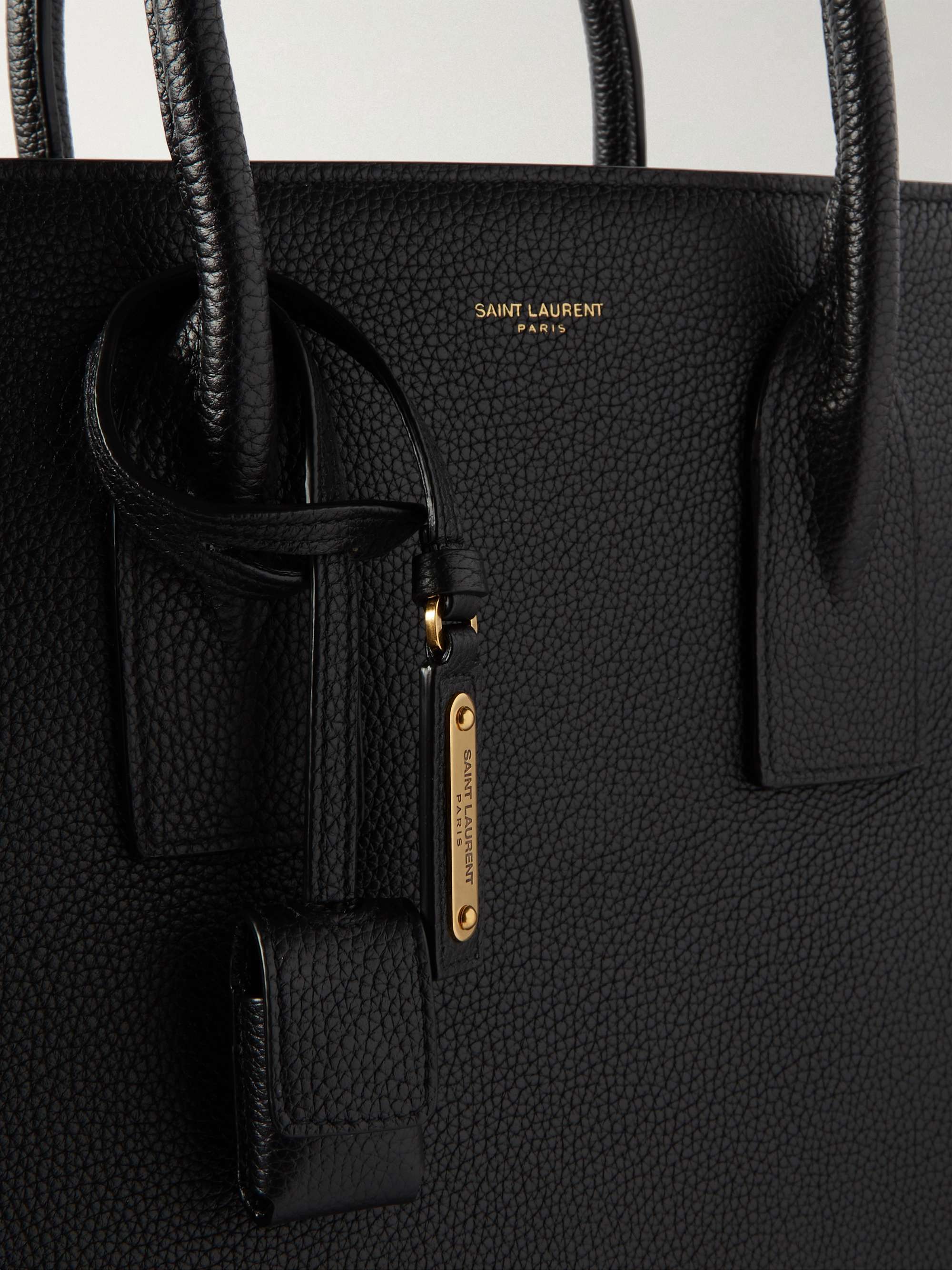 Sac de jour large in grained leather, Saint Laurent