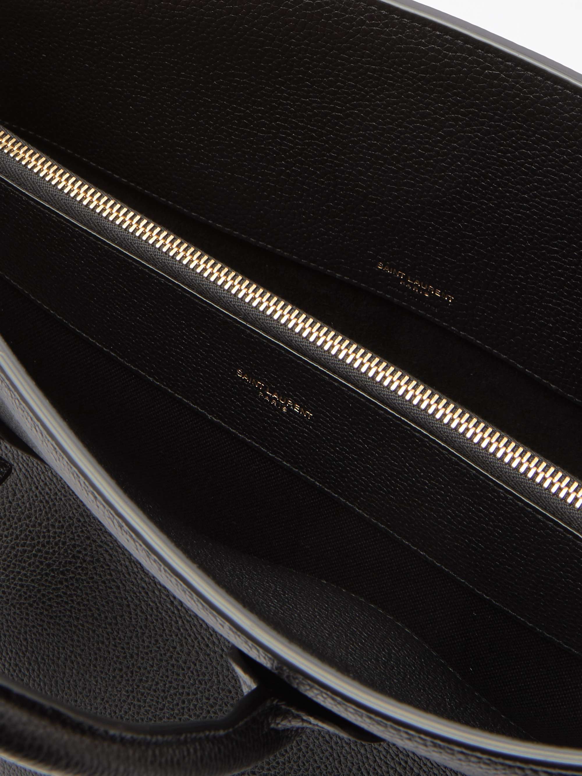 SAINT LAURENT Sac De Jour Large Full-Grain Leather Tote Bag