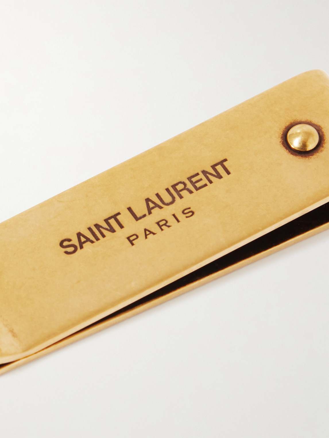Shop Saint Laurent Gold-tone Money Clip