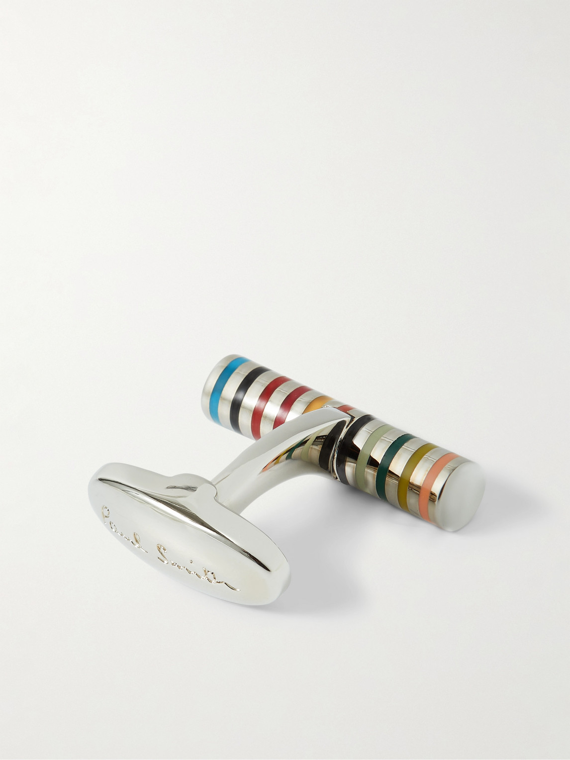 Paul Smith Silver-tone Enamel Cufflinks In Assorted