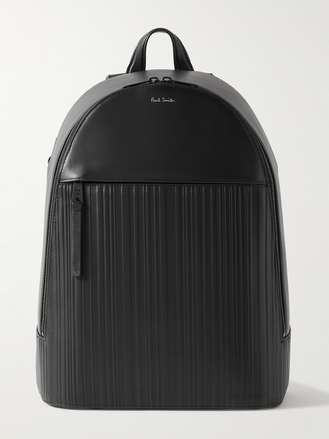 Shop Paul Smith Leather Backpack In Black
