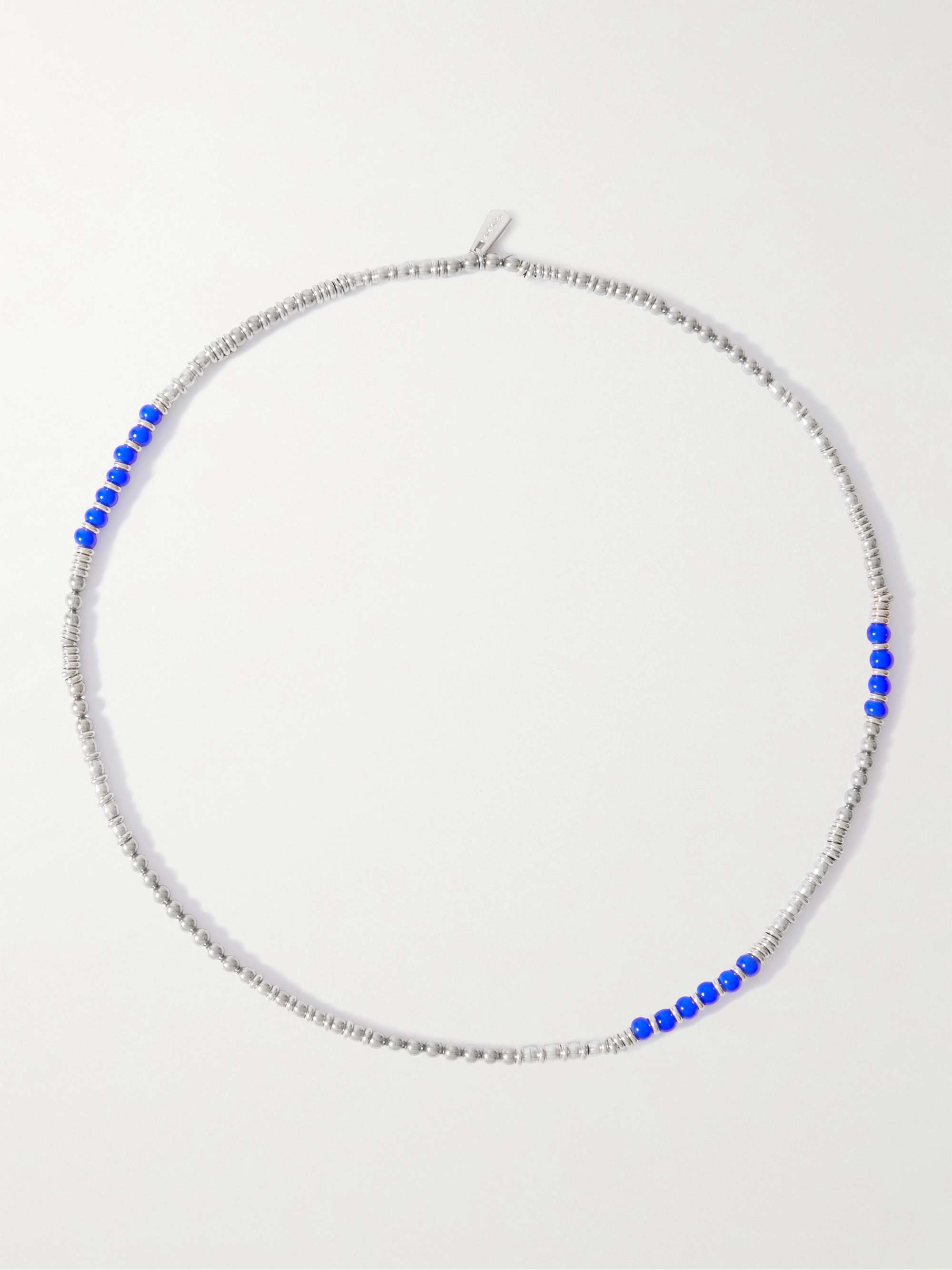 PAUL SMITH Silver-Tone and Enamel Beaded Necklace for Men