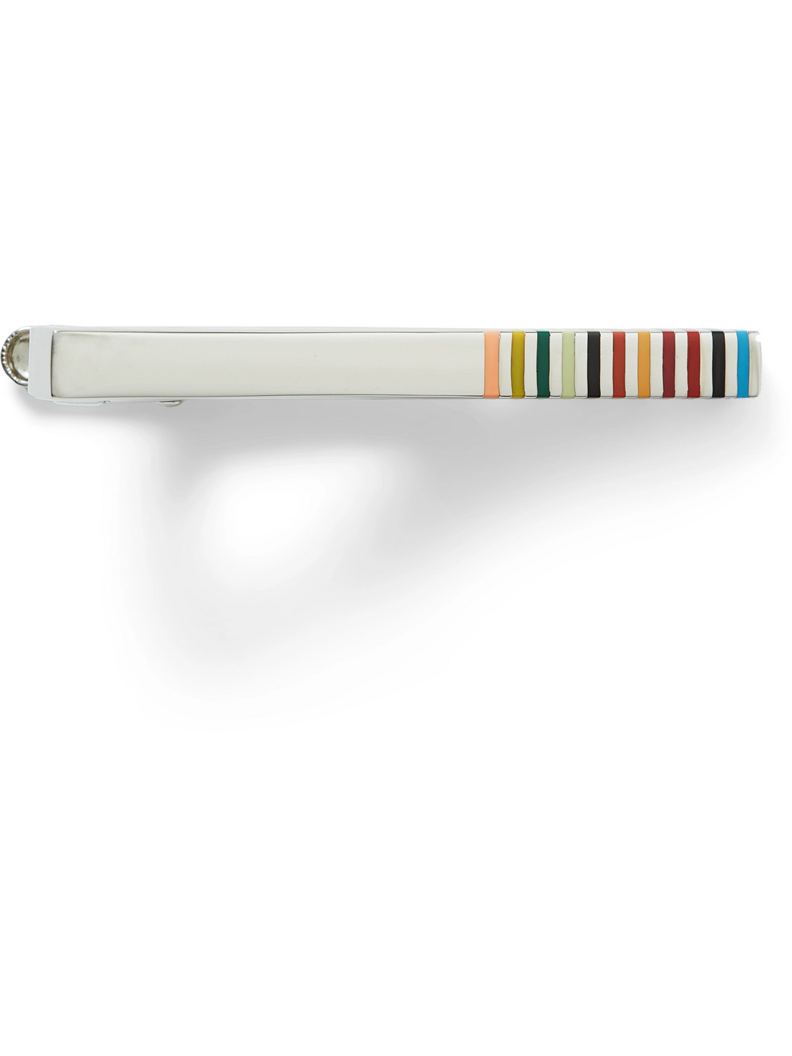 PAUL SMITH SILVER-TONE ENAMEL TIE BAR