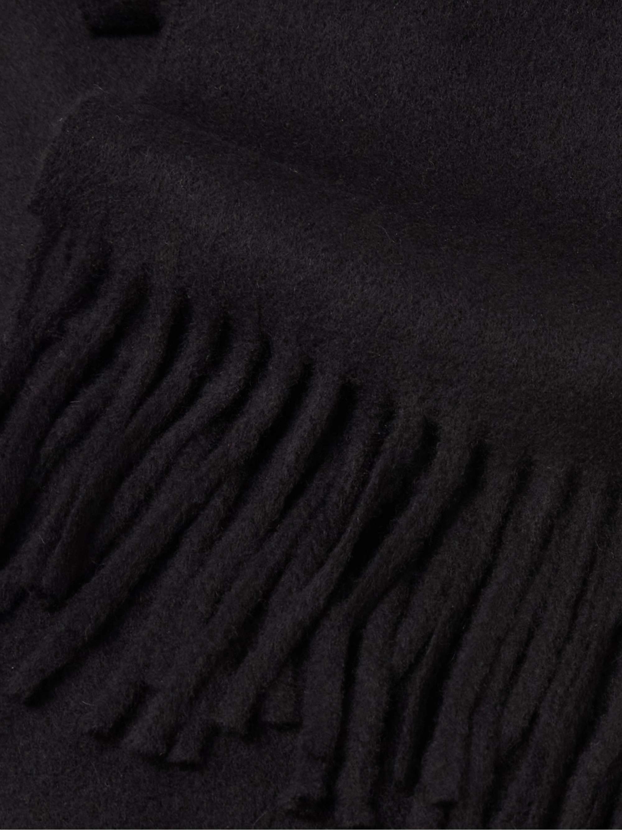 ACNE STUDIOS Canada Logo-Detailed Fringed Cashmere Scarf