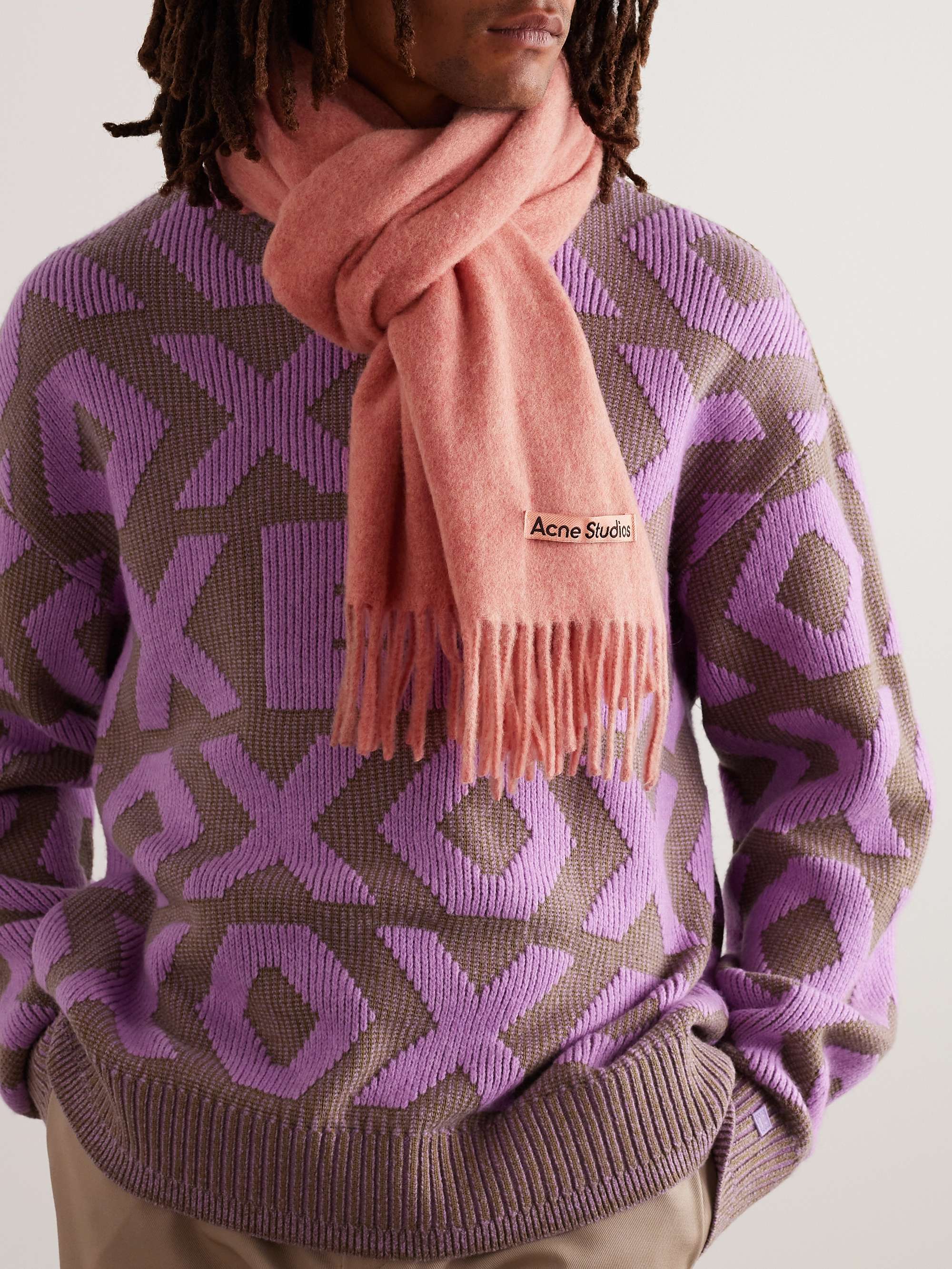 ACNE STUDIOS Canada Narrow Fringed Wool Scarf