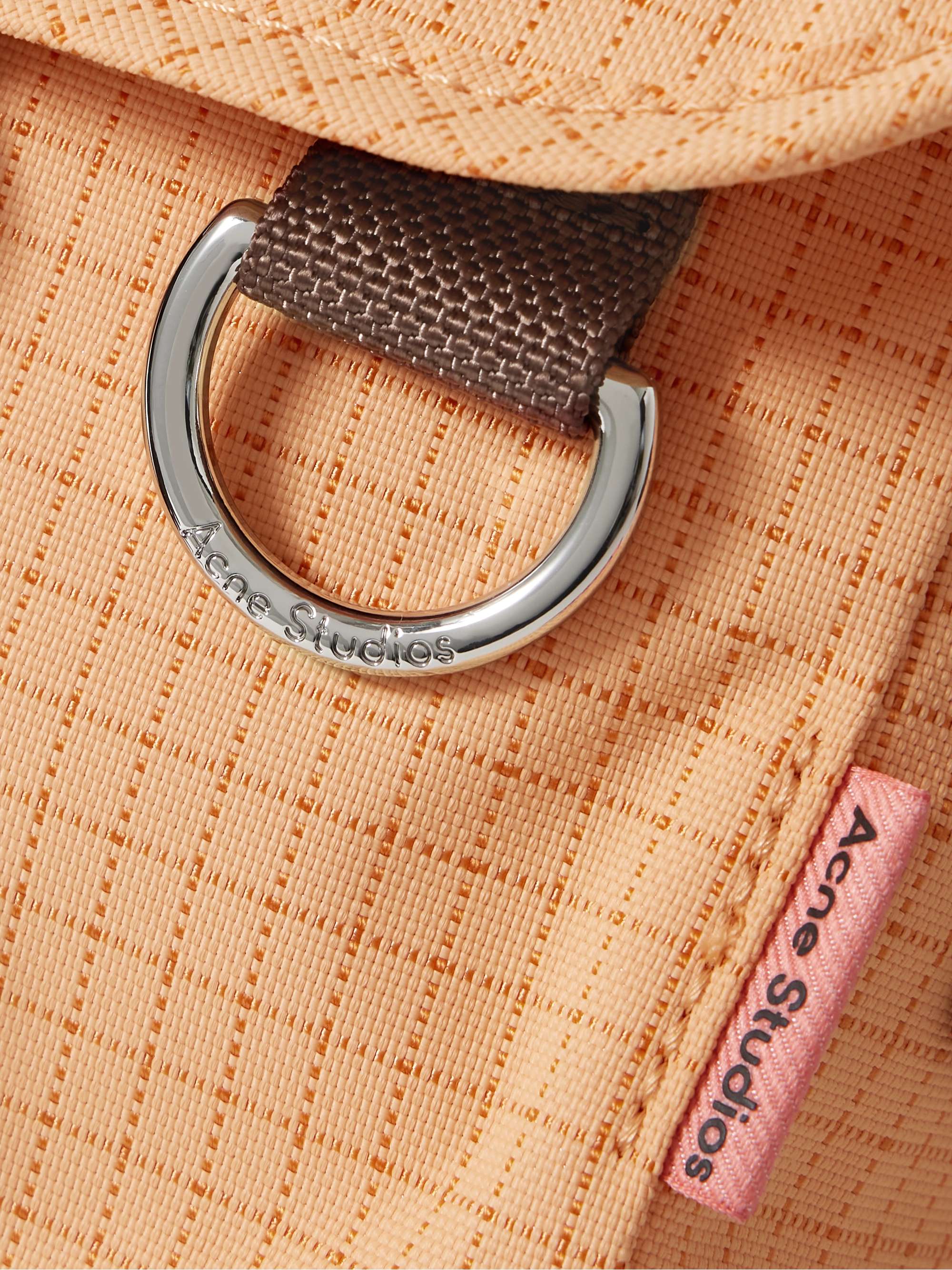 Suede-Trimmed Nylon-Ripstop Messenger Bag