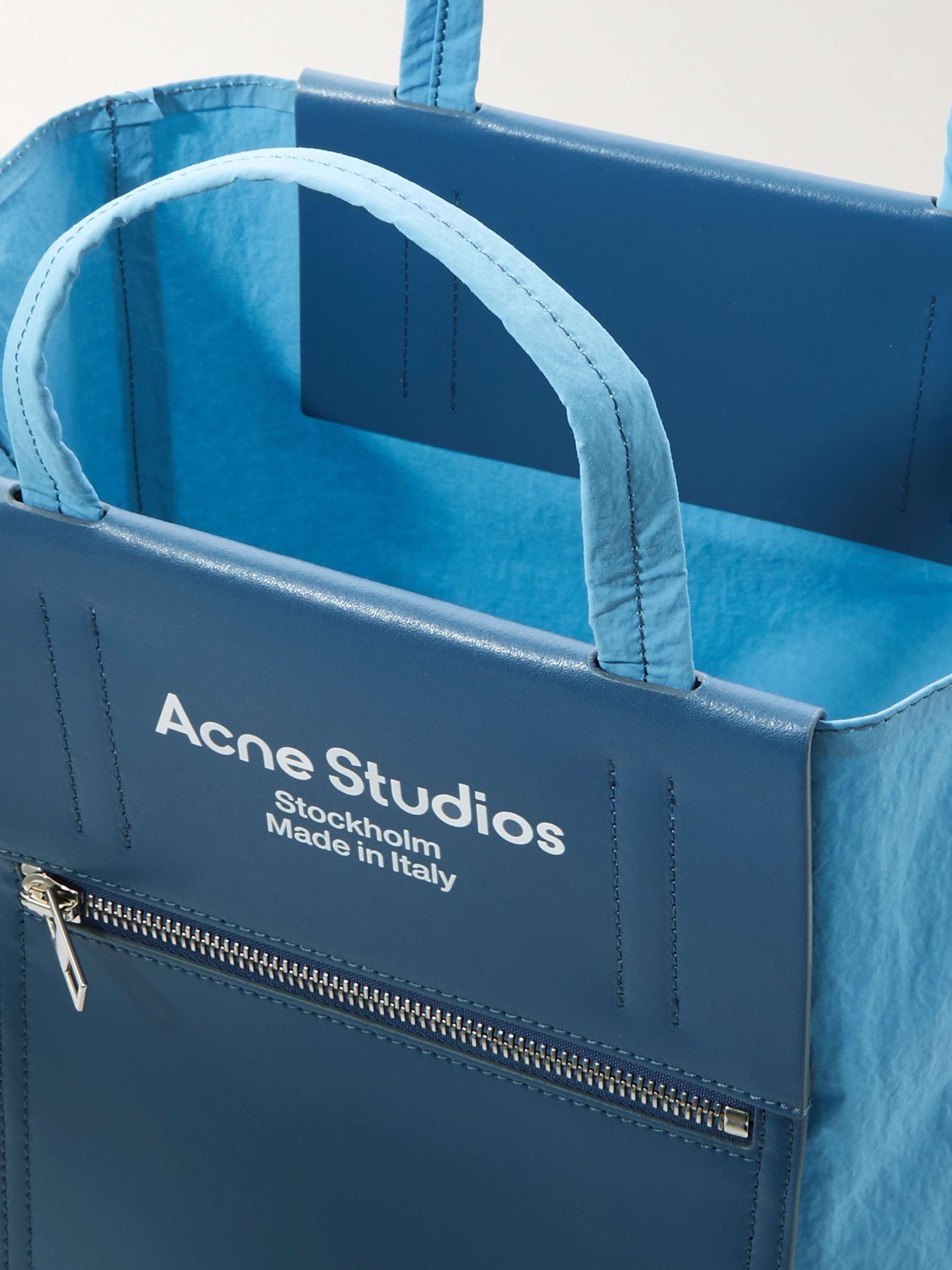 ACNE STUDIOS Shell and Printed Leather Tote Bag