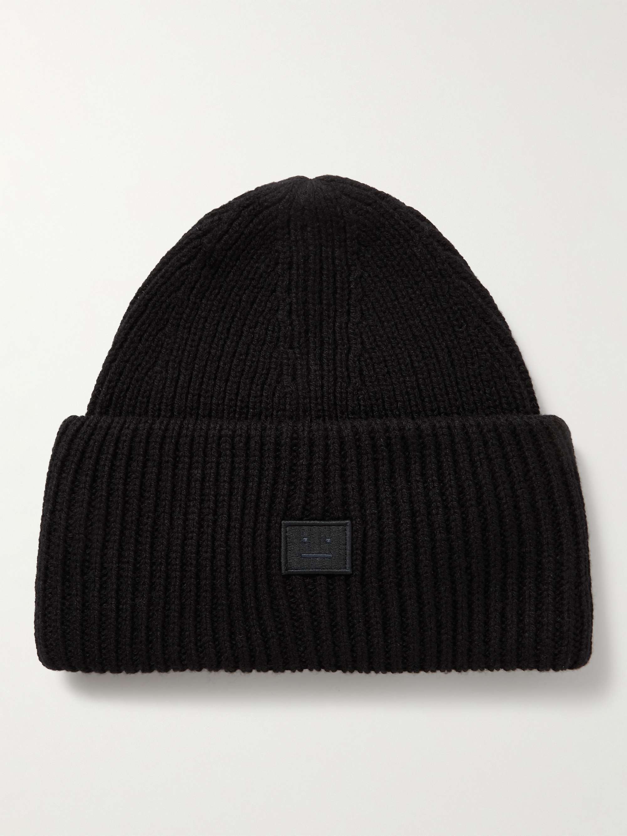 Logo-Appliquéd Ribbed Wool Beanie