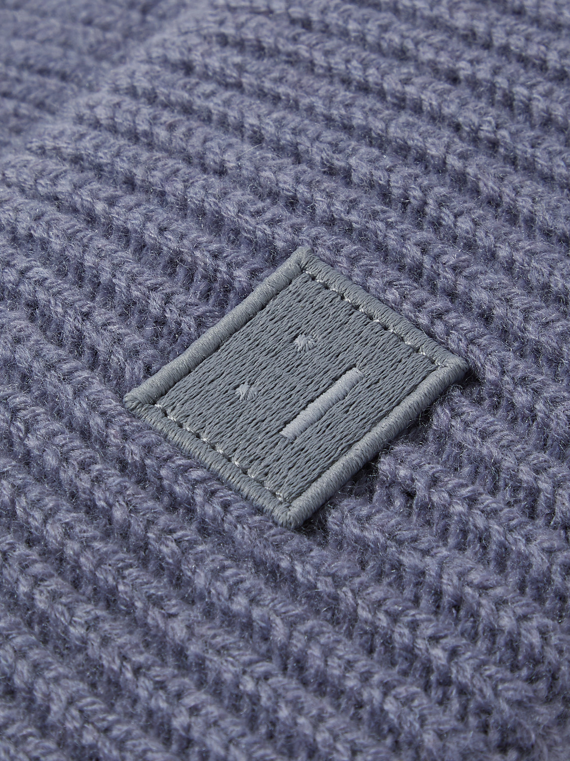 Shop Acne Studios Logo-appliquéd Ribbed Wool Beanie In Purple