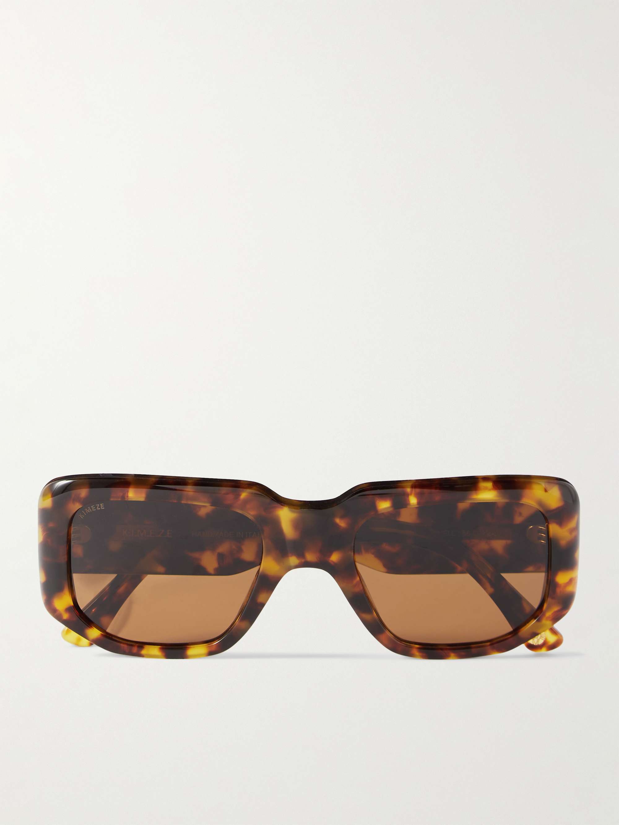 Oversized square-frame acetate sunglasses