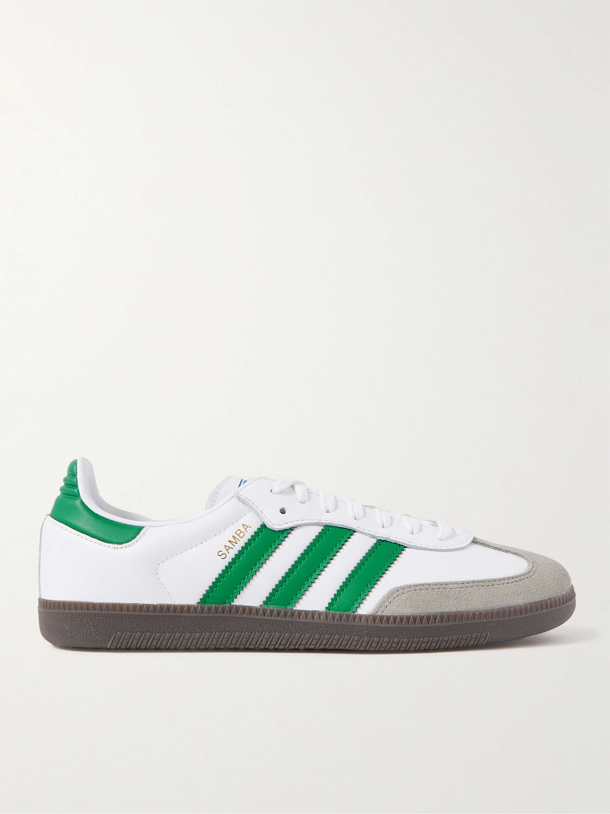 ADIDAS ORIGINALS Samba OG Suede-Trimmed Leather Sneakers for Men | MR ...