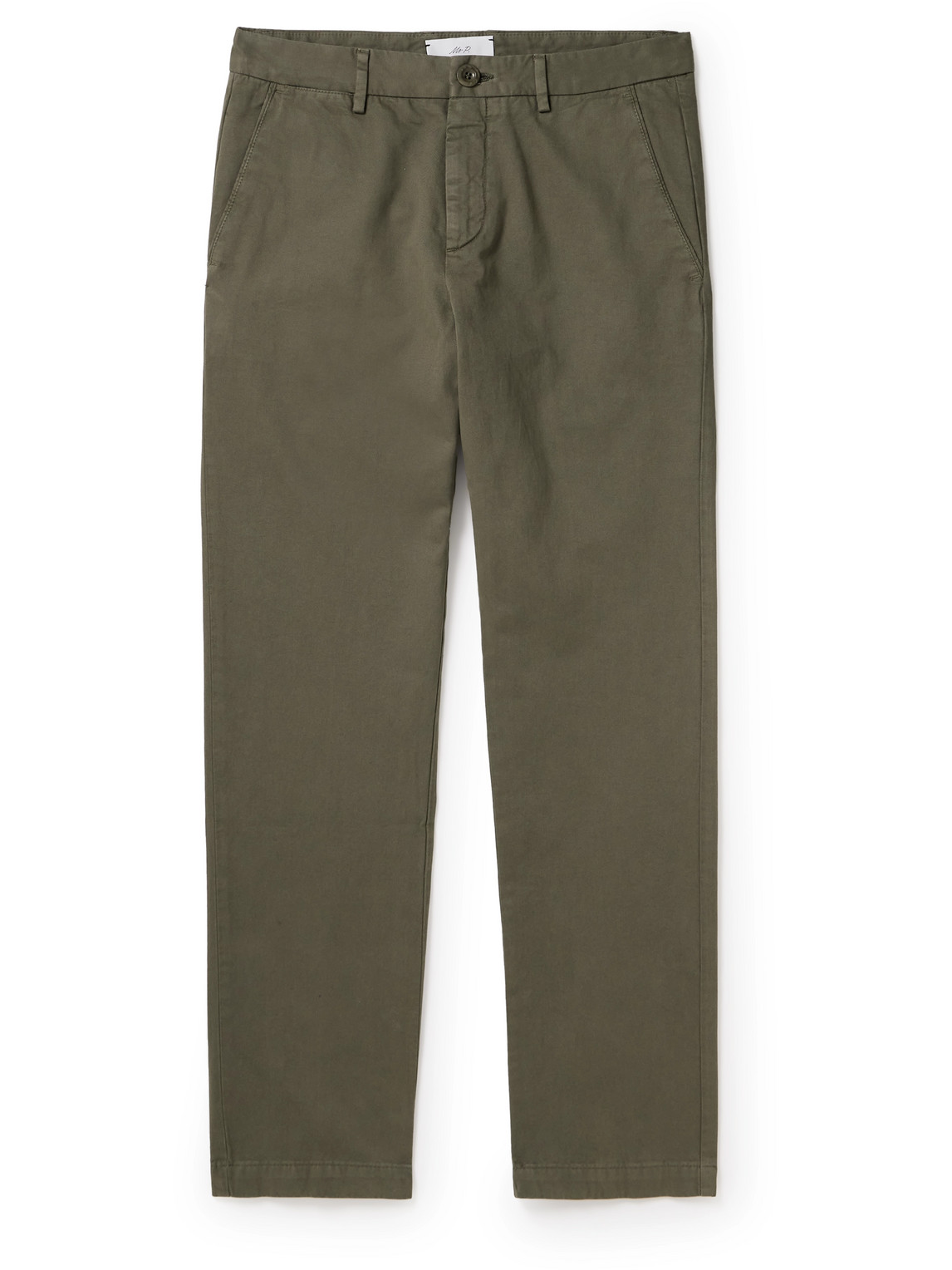 Straight-Leg Cotton-Twill Chinos