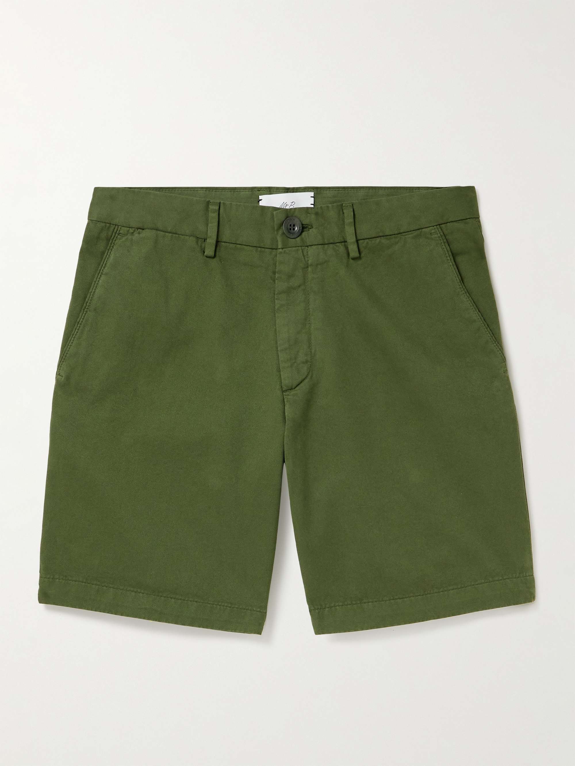 Straight-Leg Cotton-Twill Shorts