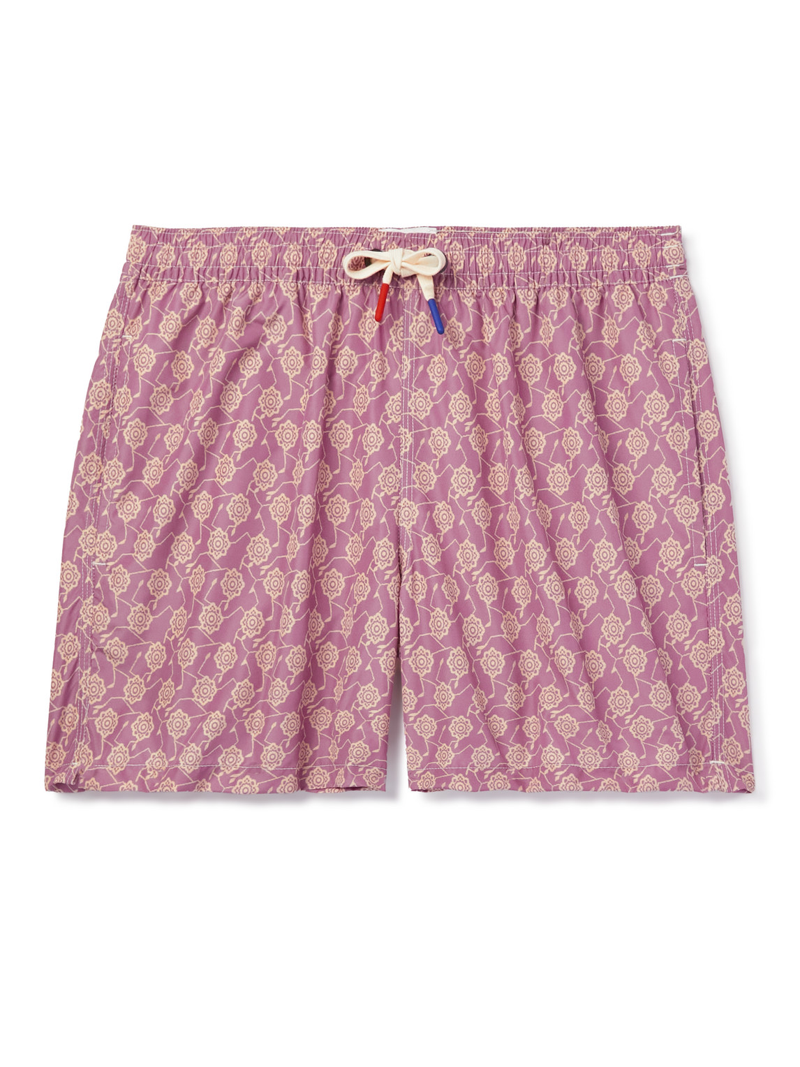 Straight-Leg Mid-Length Floral-Print Swim Shorts