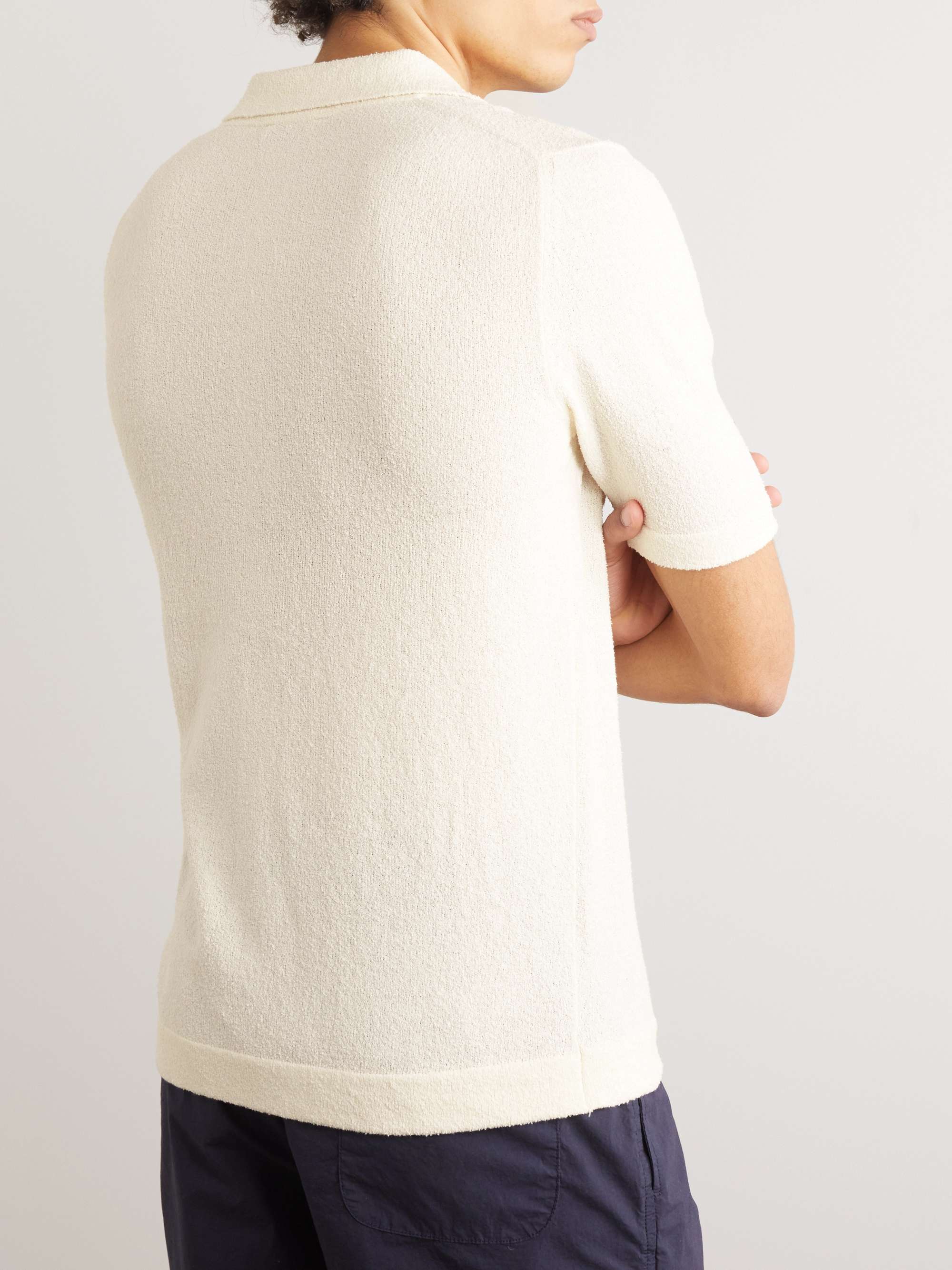 ALTEA Slim-Fit Cotton-Blend Bouclé Shirt