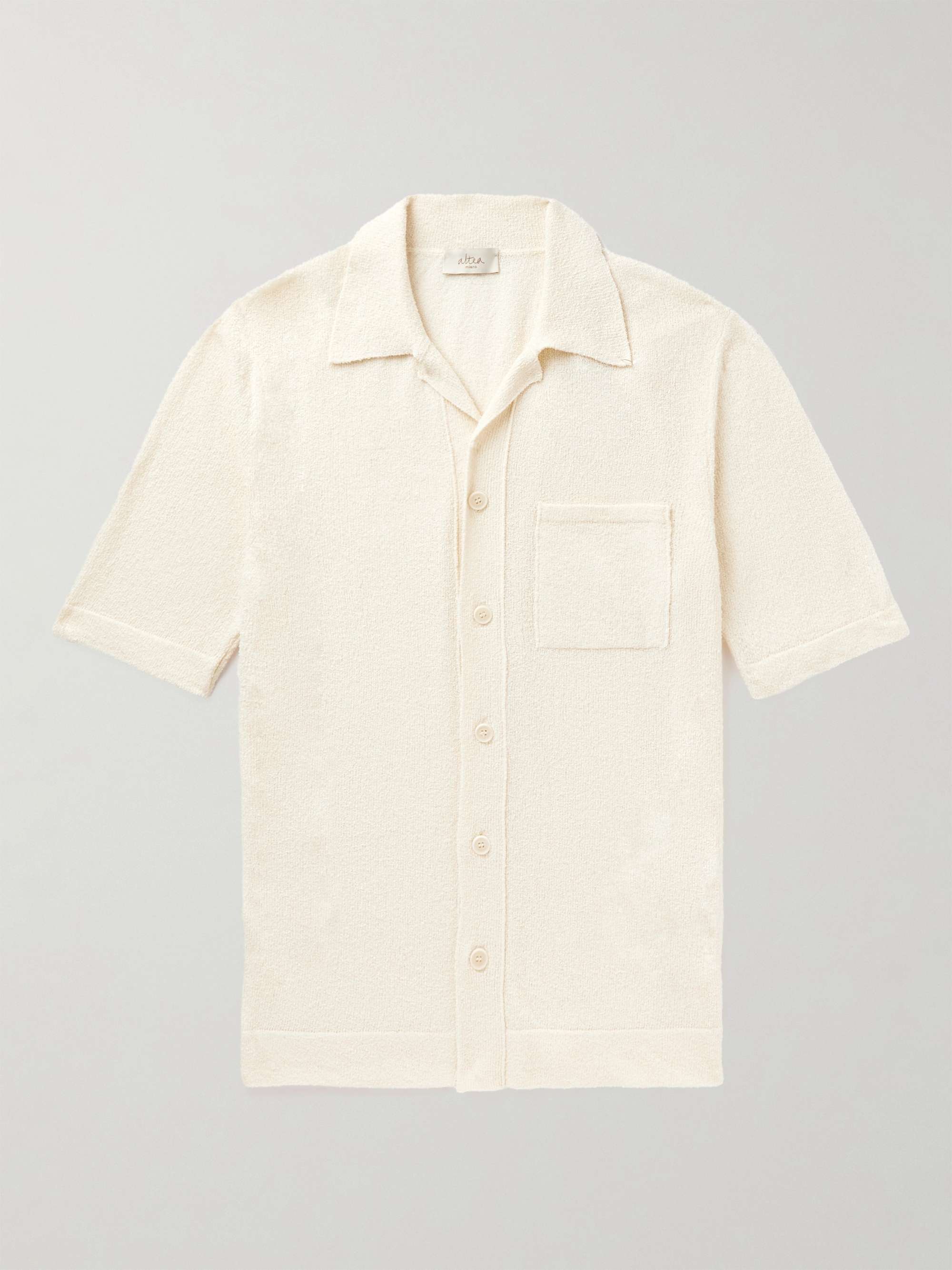 ALTEA Slim-Fit Cotton-Blend Bouclé Shirt for Men | MR PORTER