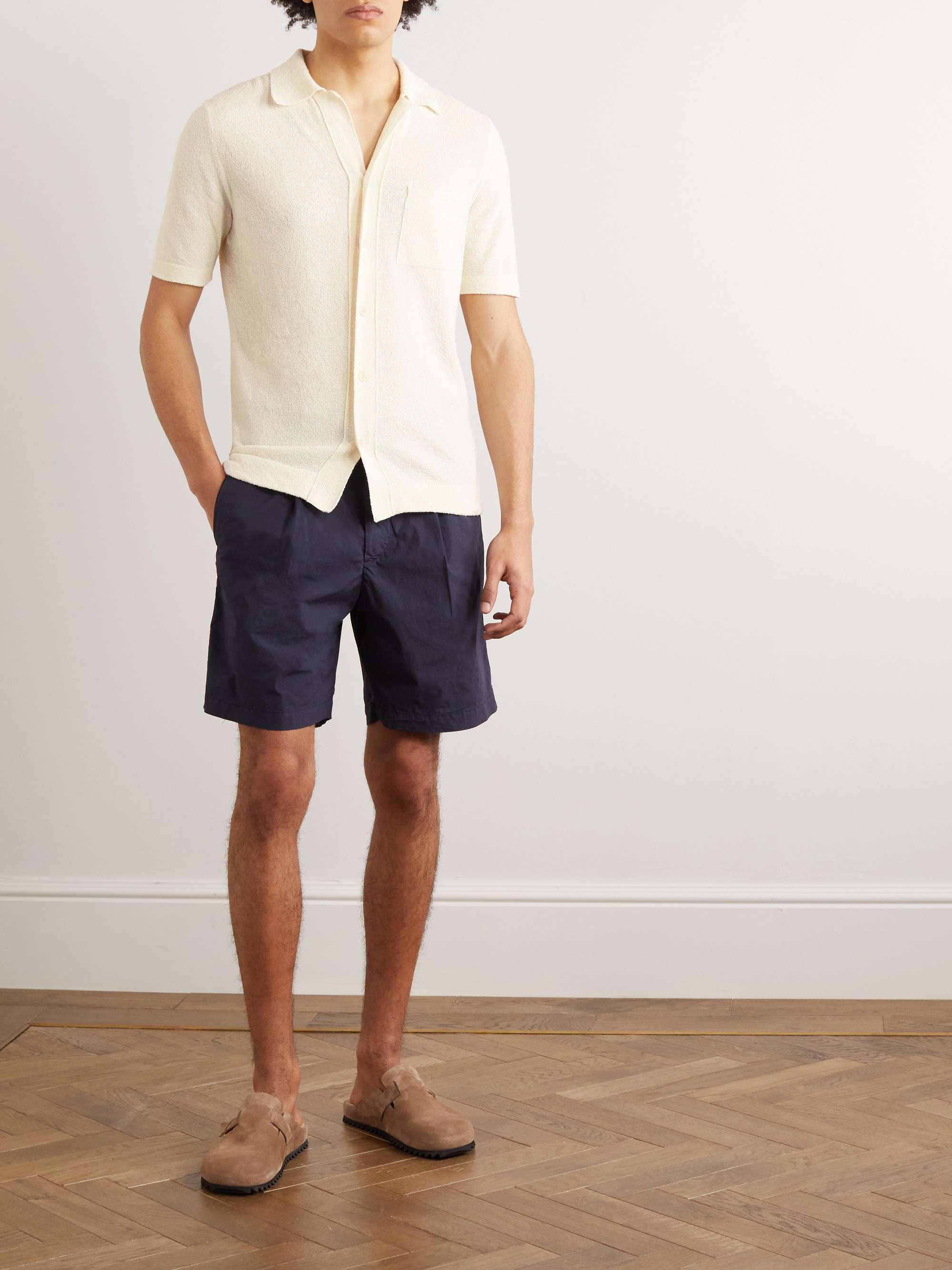 ALTEA Slim-Fit Cotton-Blend Bouclé Shirt