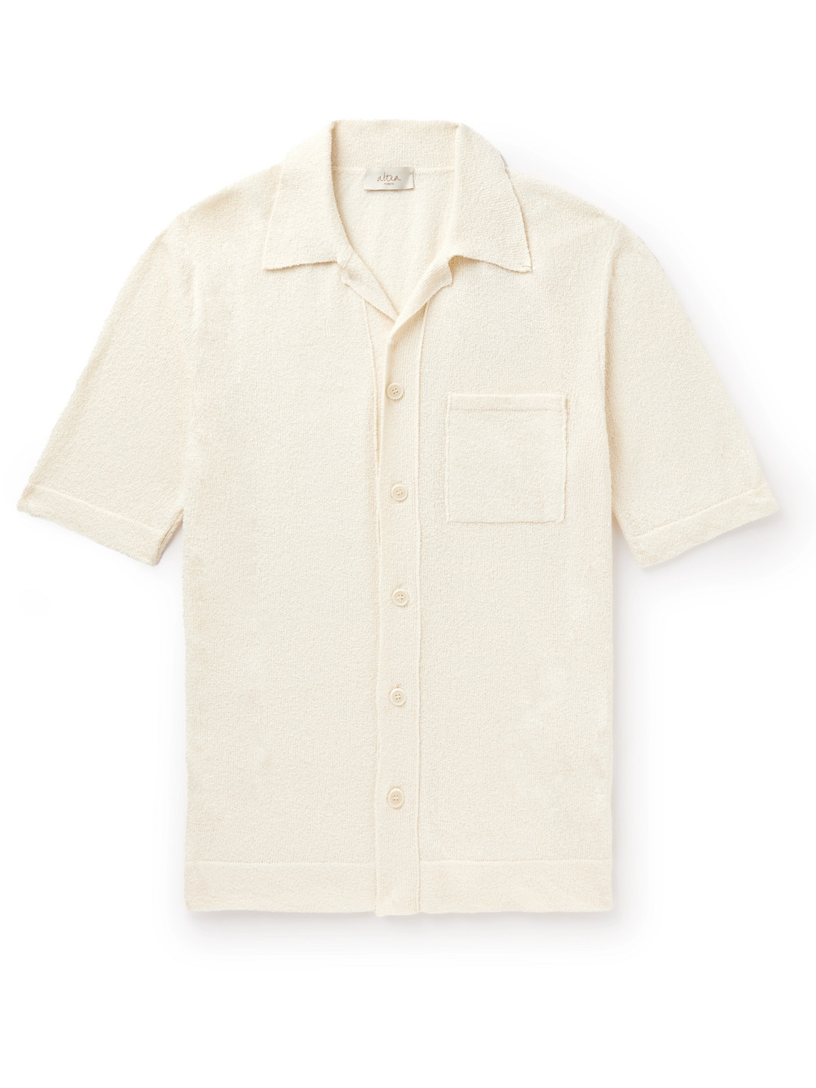 Altea - Slim-Fit Cotton-Blend Bouclé Shirt - Men - Neutrals - XXL