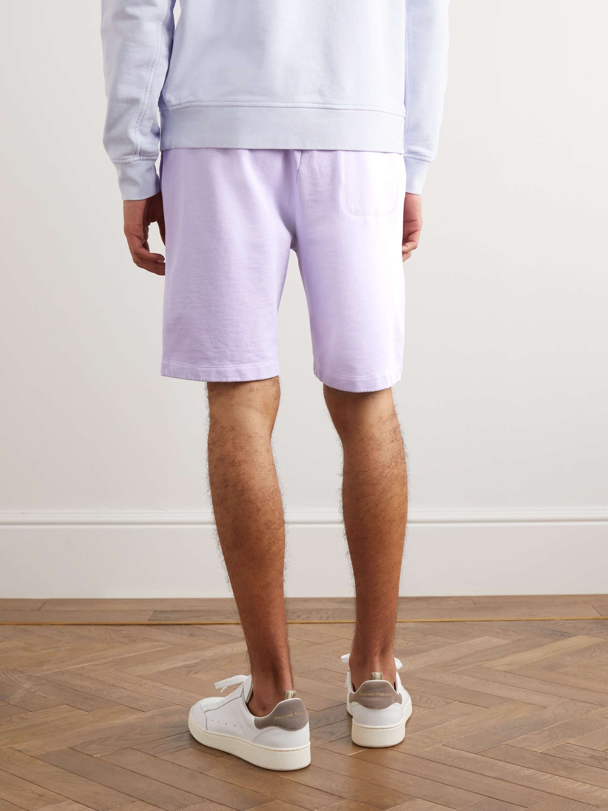 ALTEA Barkley Straight-Leg Cotton-Jersey Drawstring Bermuda Shorts