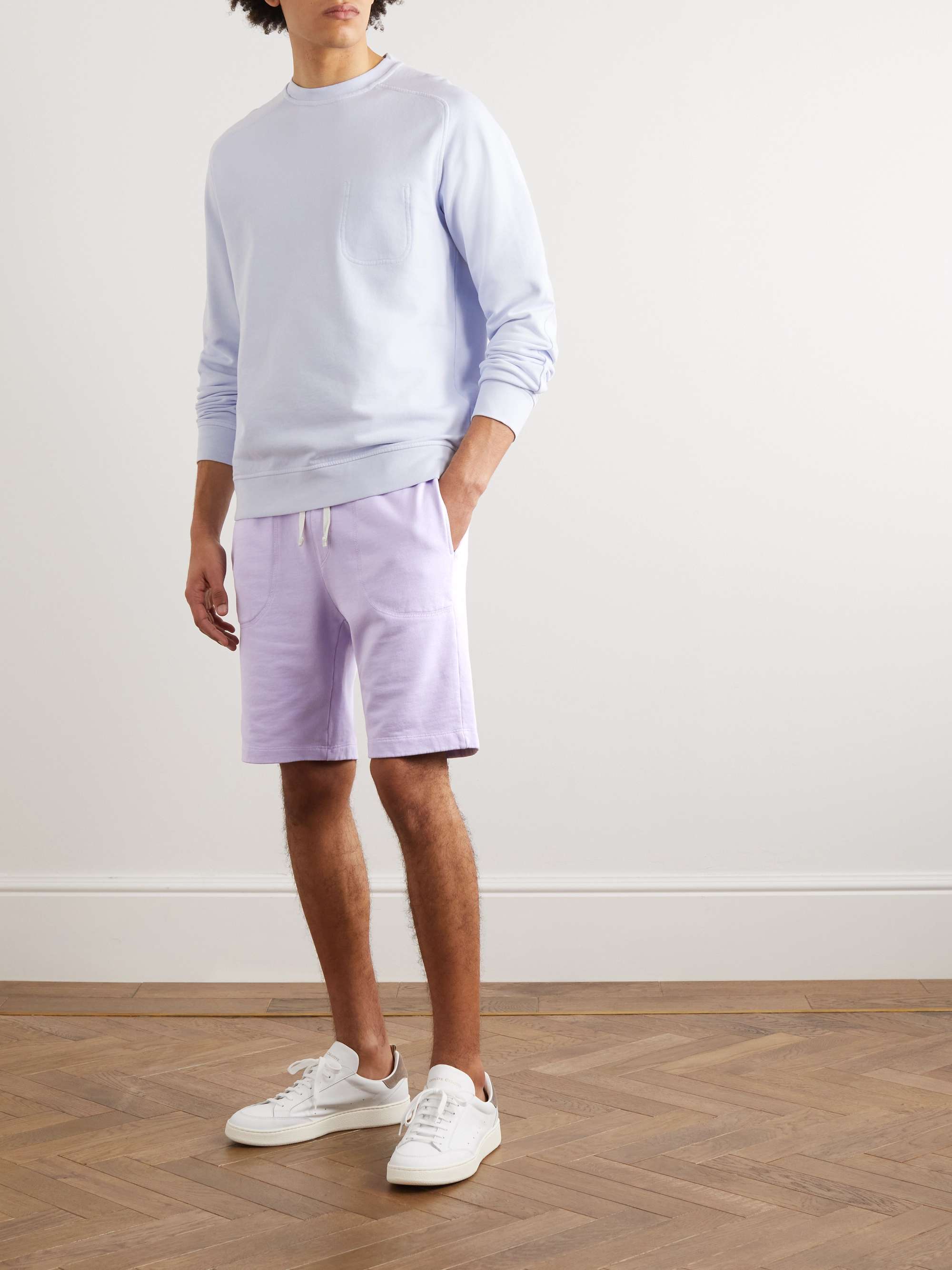 ALTEA Barkley Straight-Leg Cotton-Jersey Drawstring Bermuda Shorts