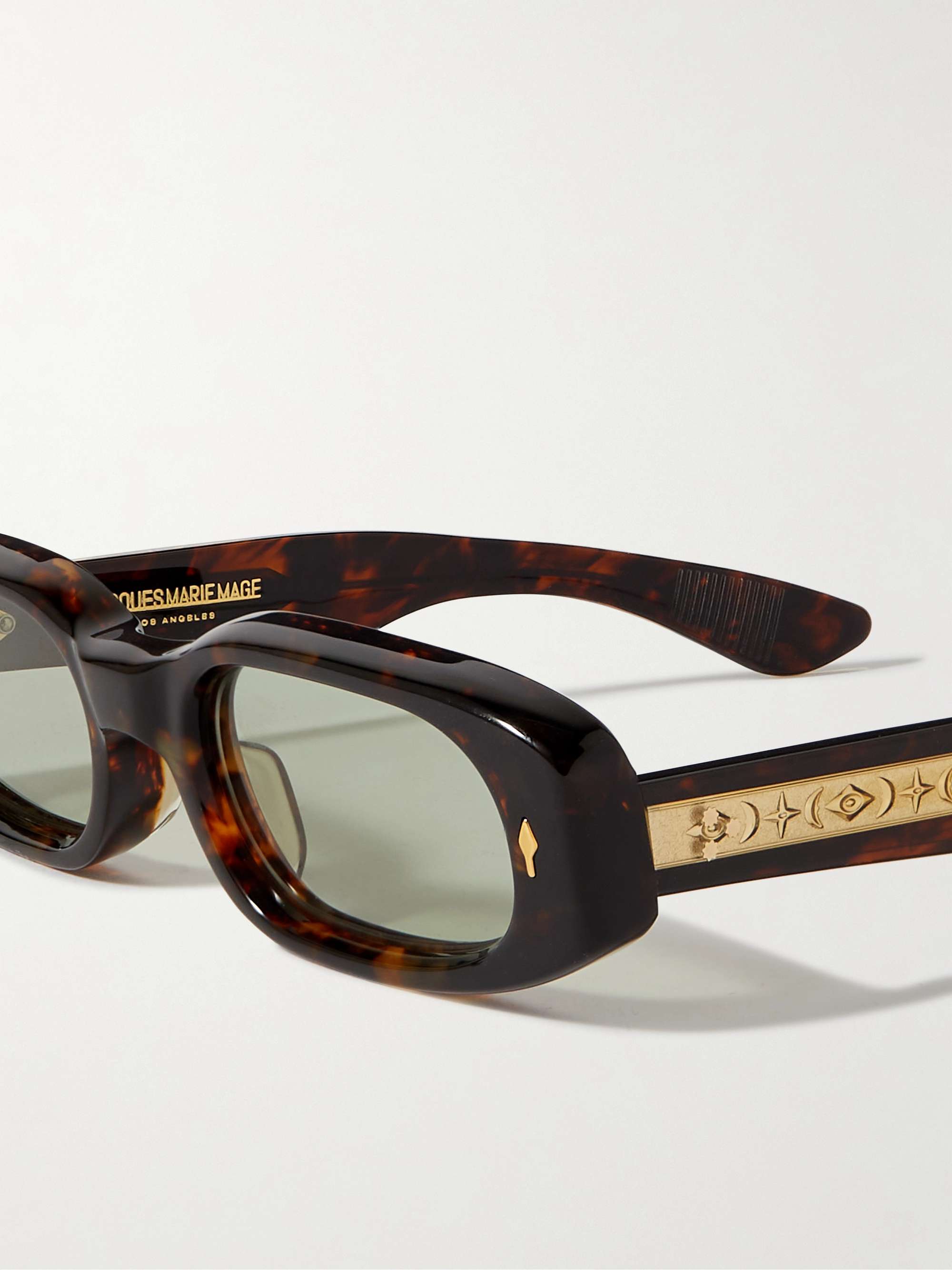 JACQUES MARIE MAGE + Umit Benan Hulya Oval-Frame Tortoiseshell Acetate Sunglasses