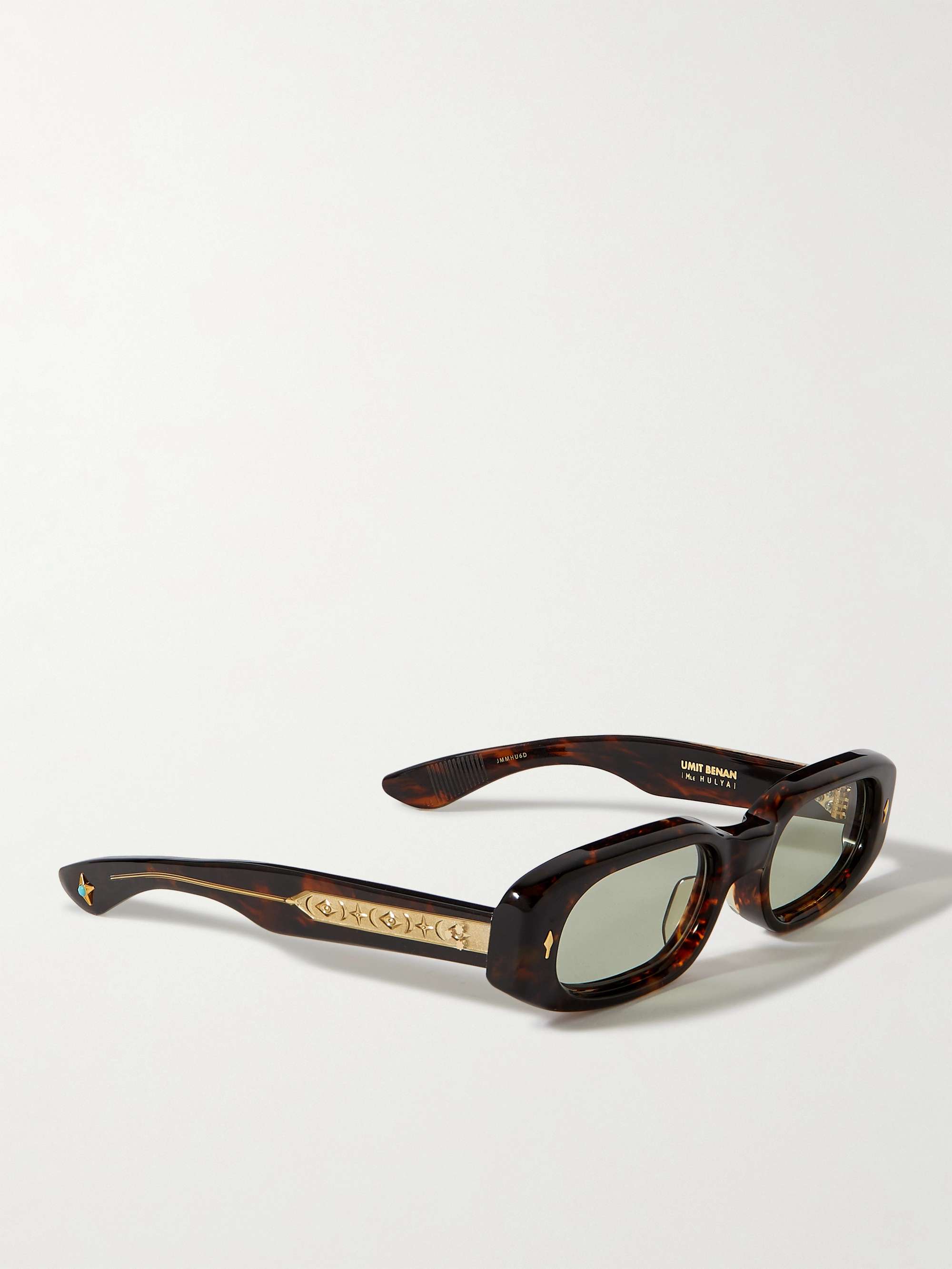 JACQUES MARIE MAGE + Umit Benan Hulya Oval-Frame Tortoiseshell Acetate Sunglasses