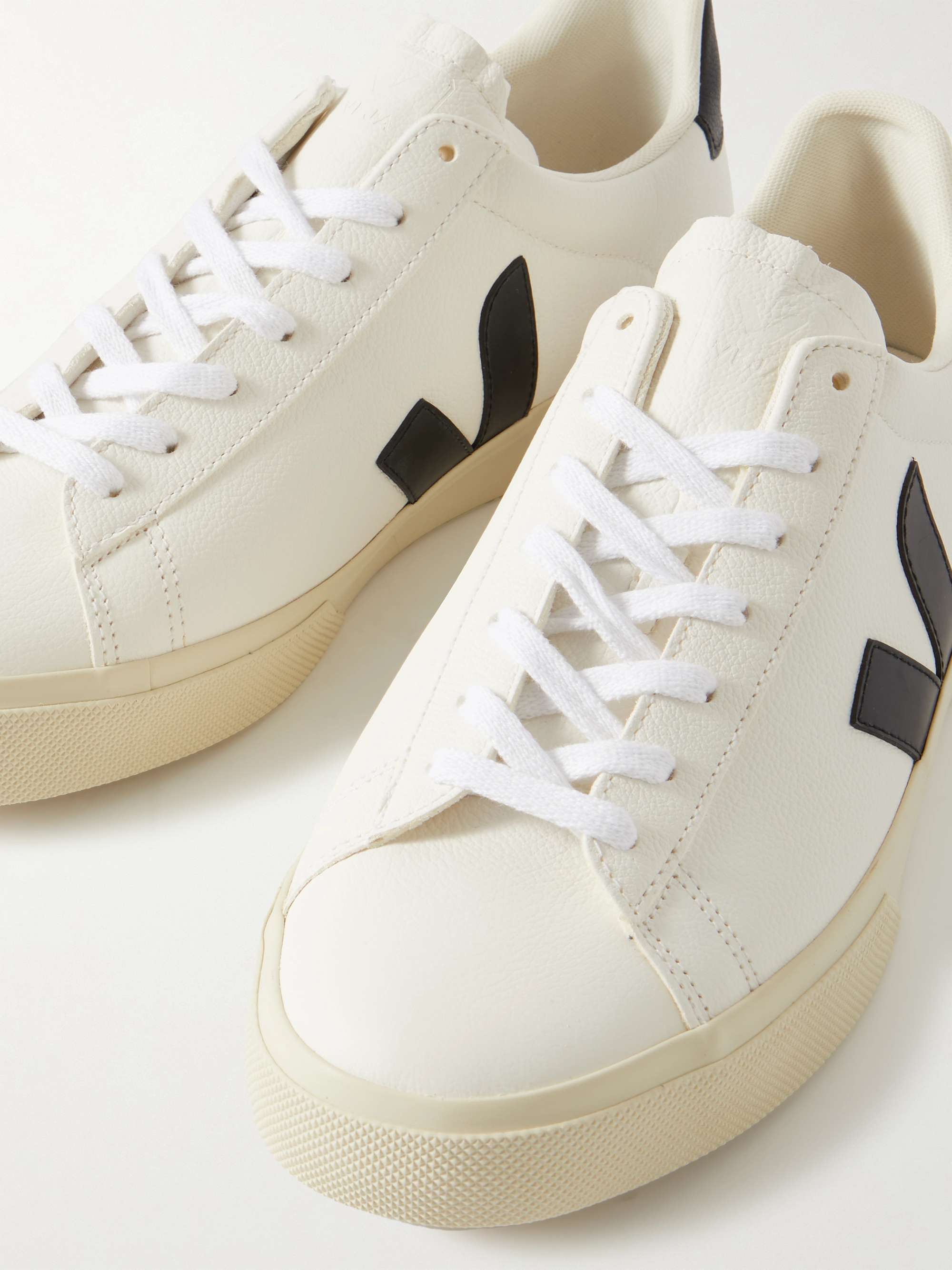 VEJA Campo Rubber-Trimmed Leather Sneakers