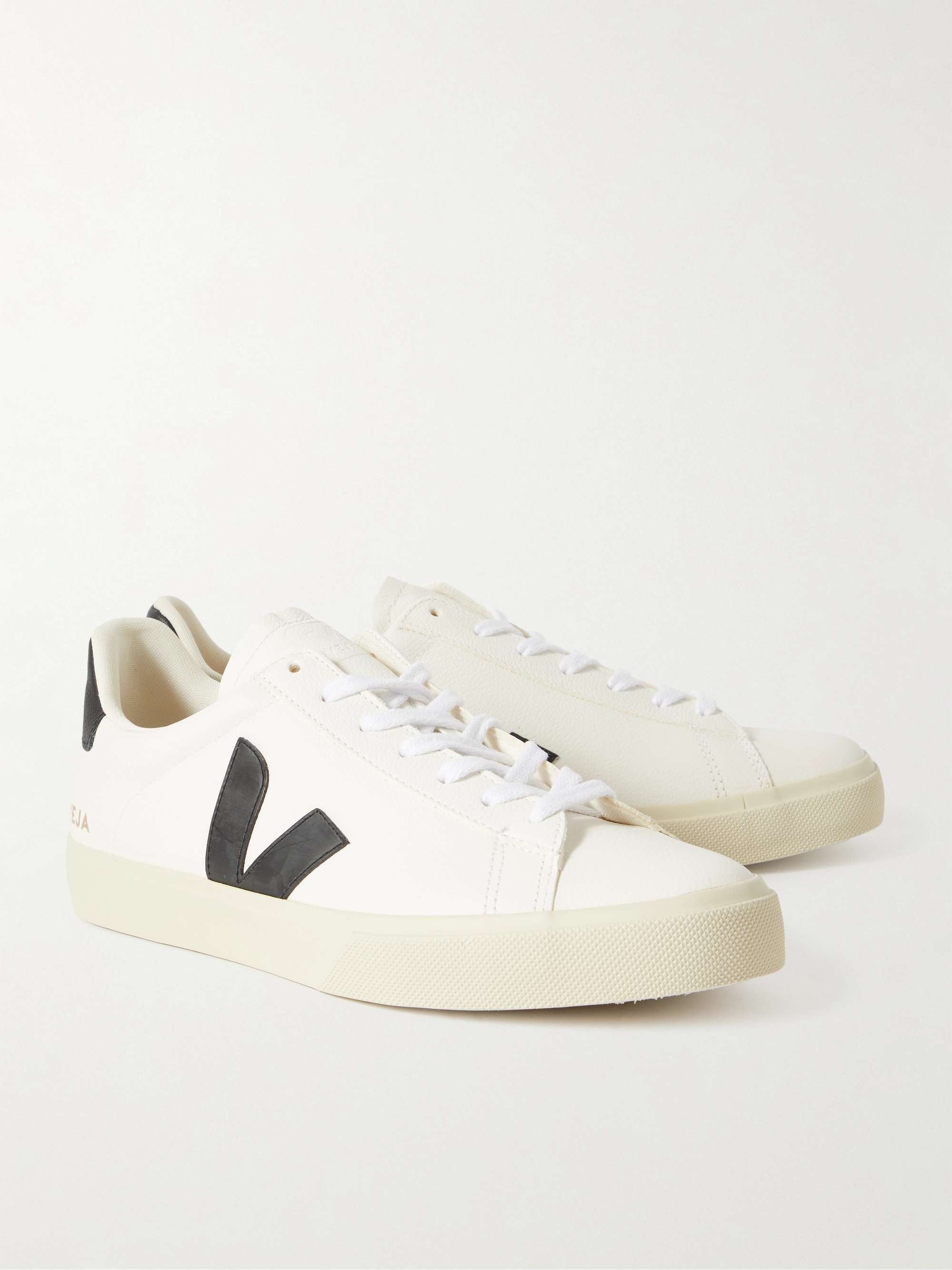 VEJA Campo Rubber-Trimmed Leather Sneakers