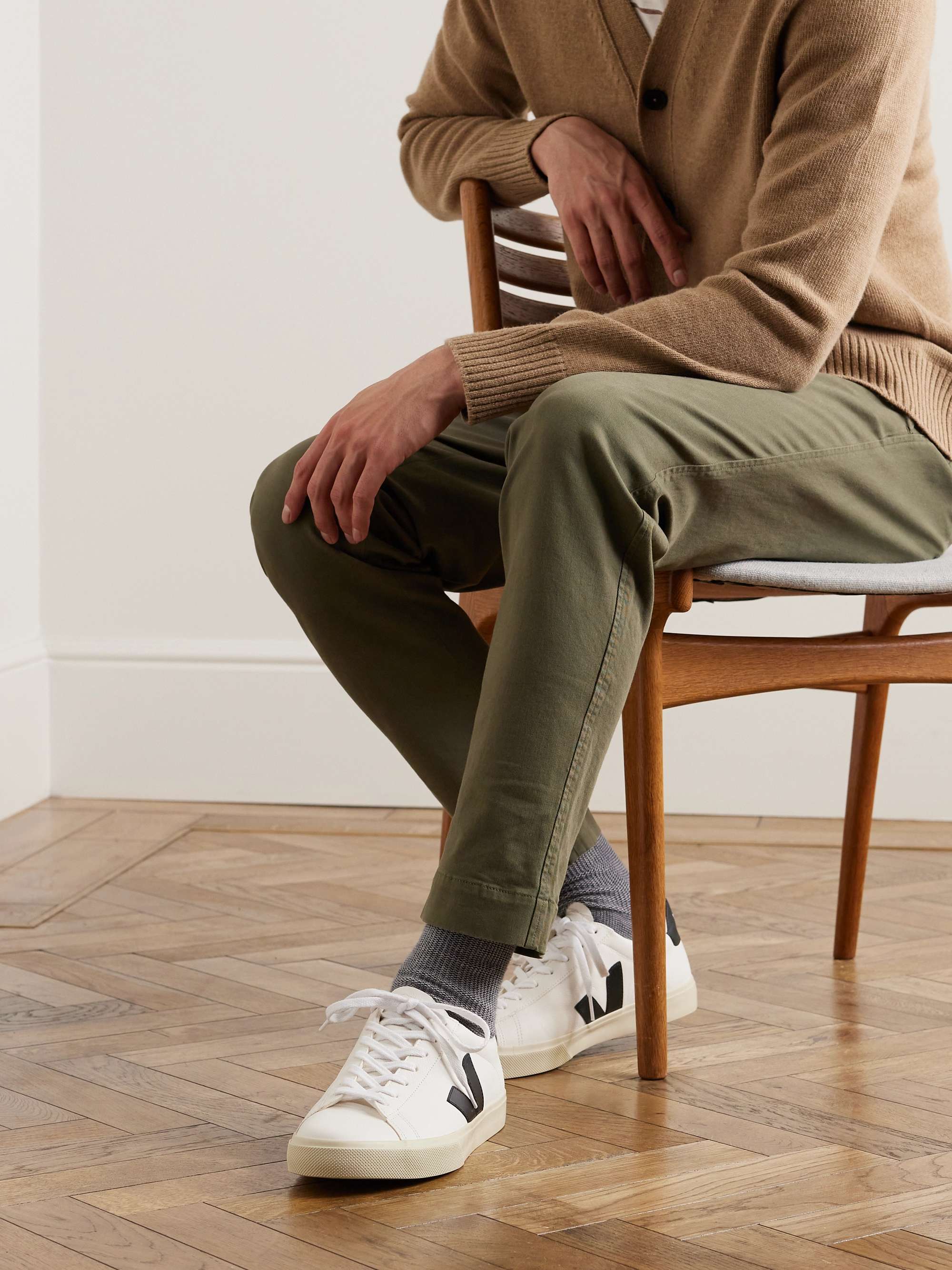 VEJA Campo Rubber-Trimmed Leather Sneakers for Men | MR PORTER