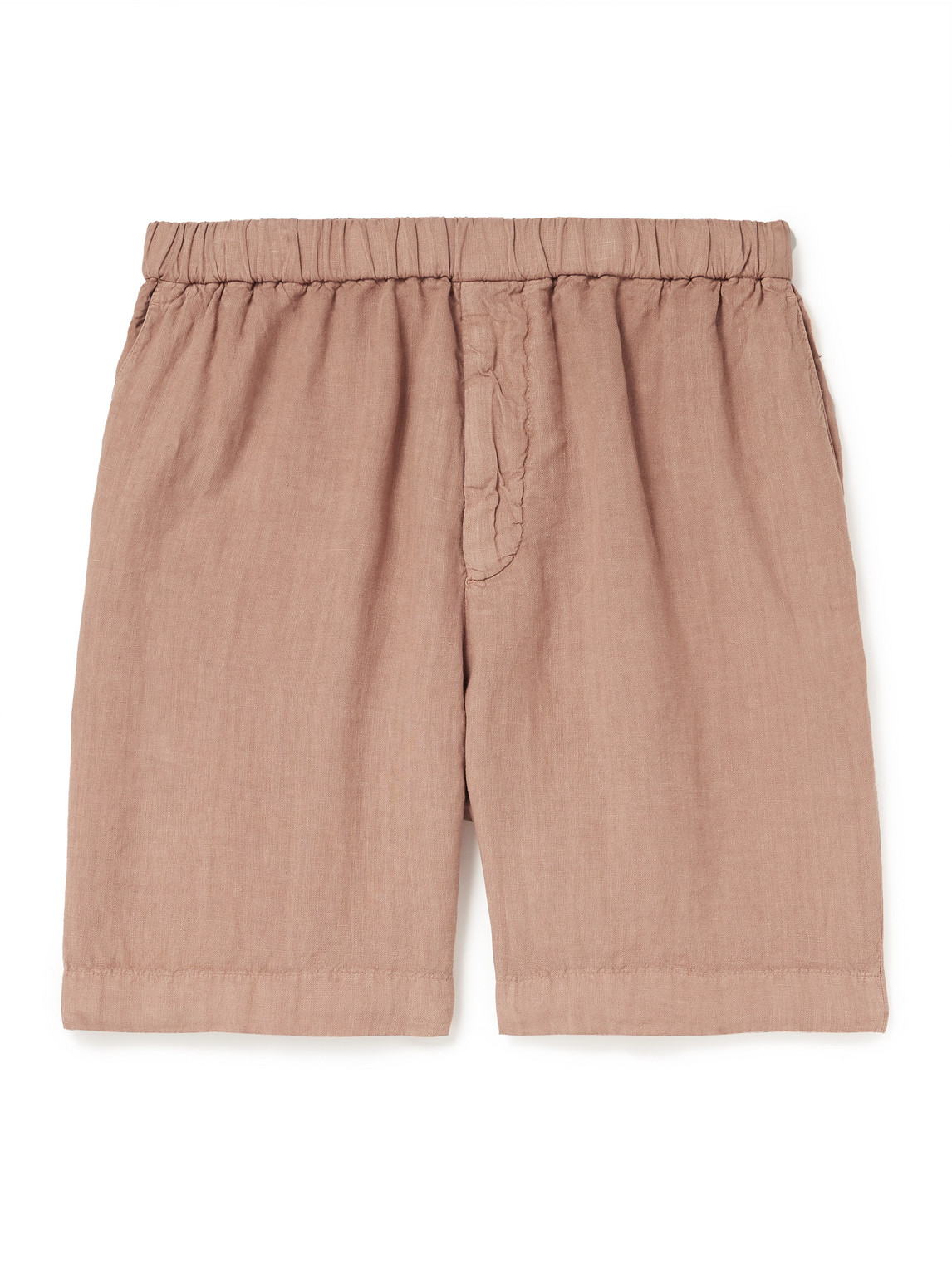 Straight-Leg Linen Shorts