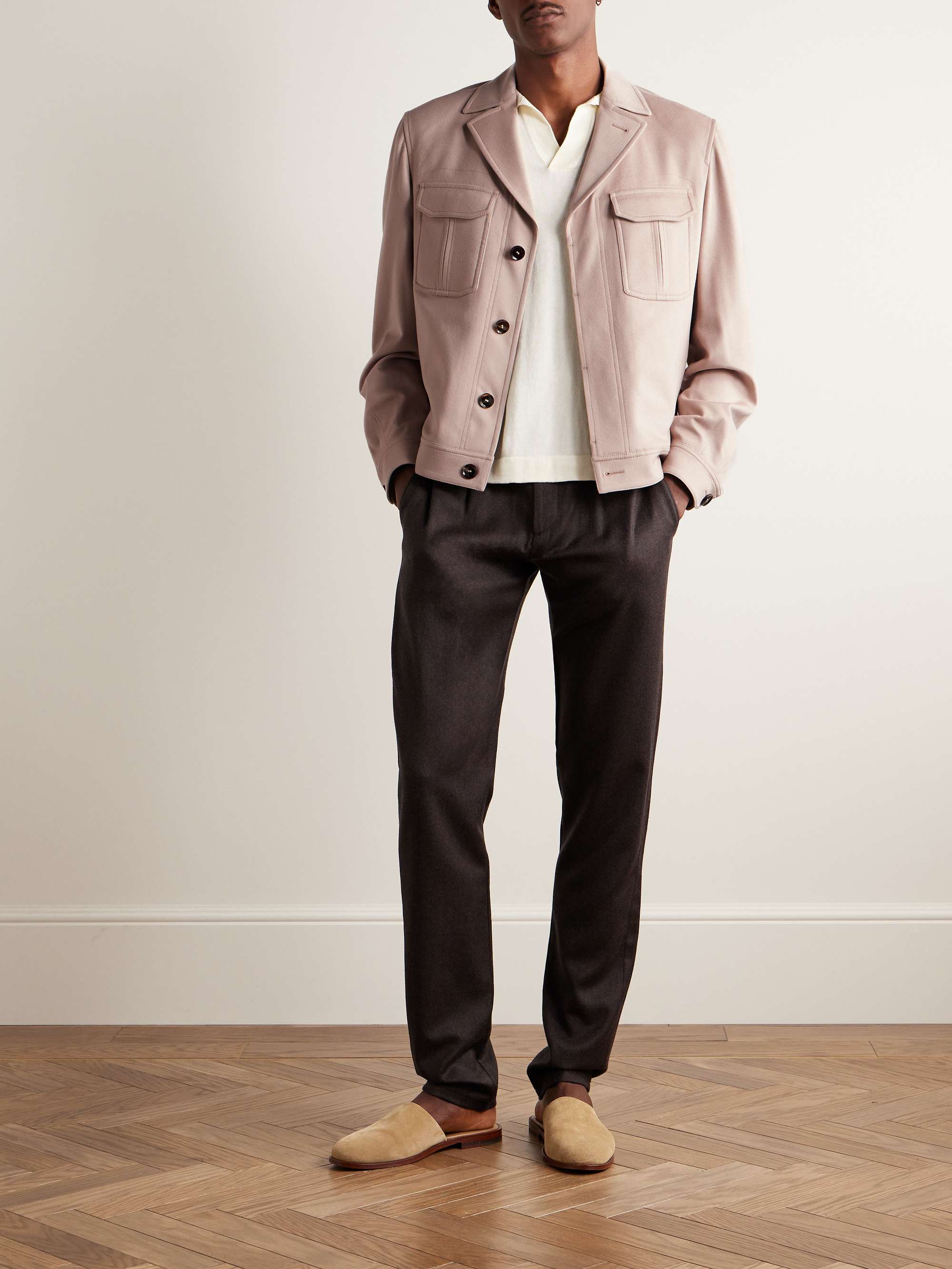 BRIONI Virgin Wool-Felt Blouson Jacket for Men | MR PORTER