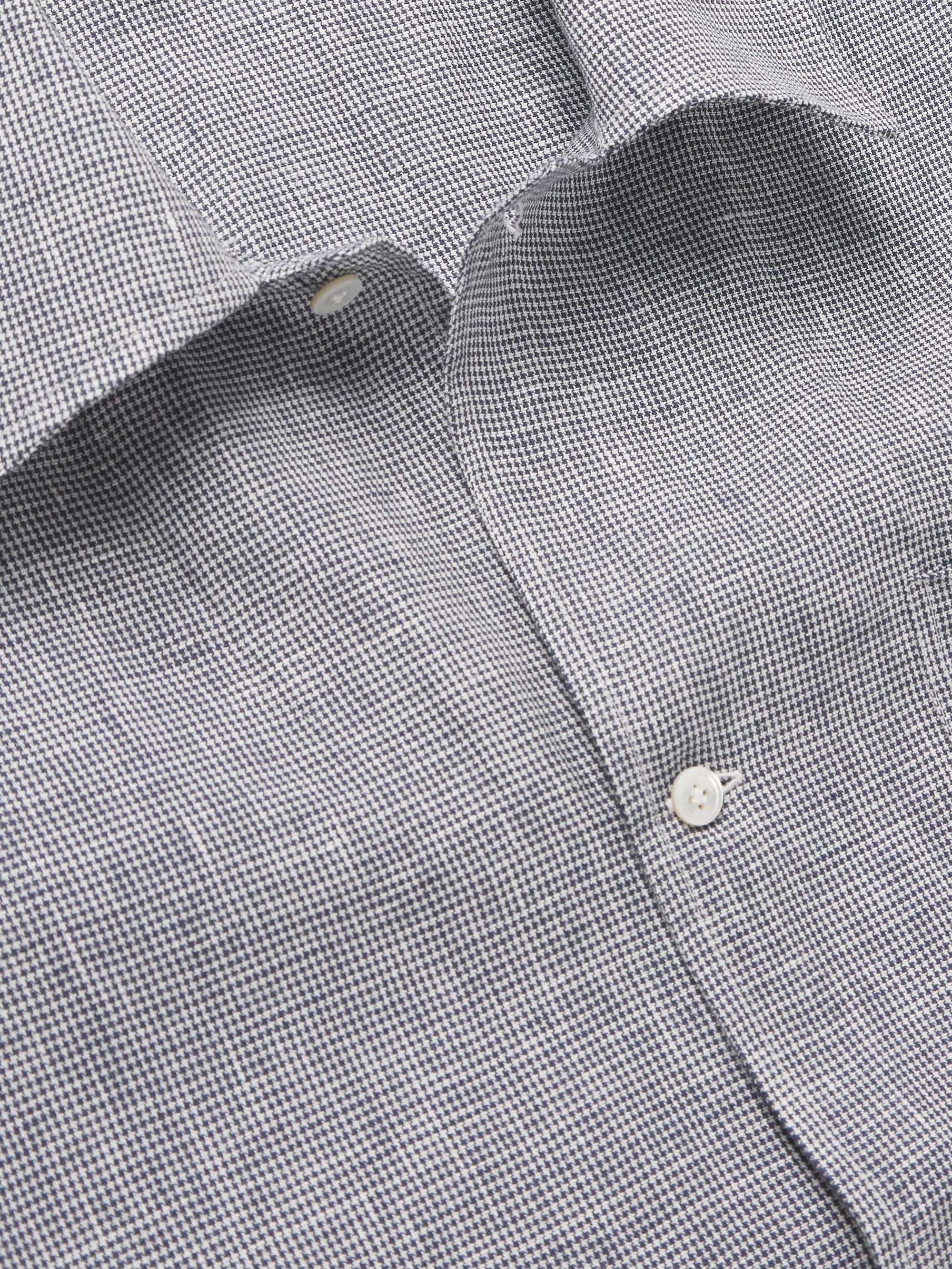 DE PETRILLO Houndstooth Linen Shirt