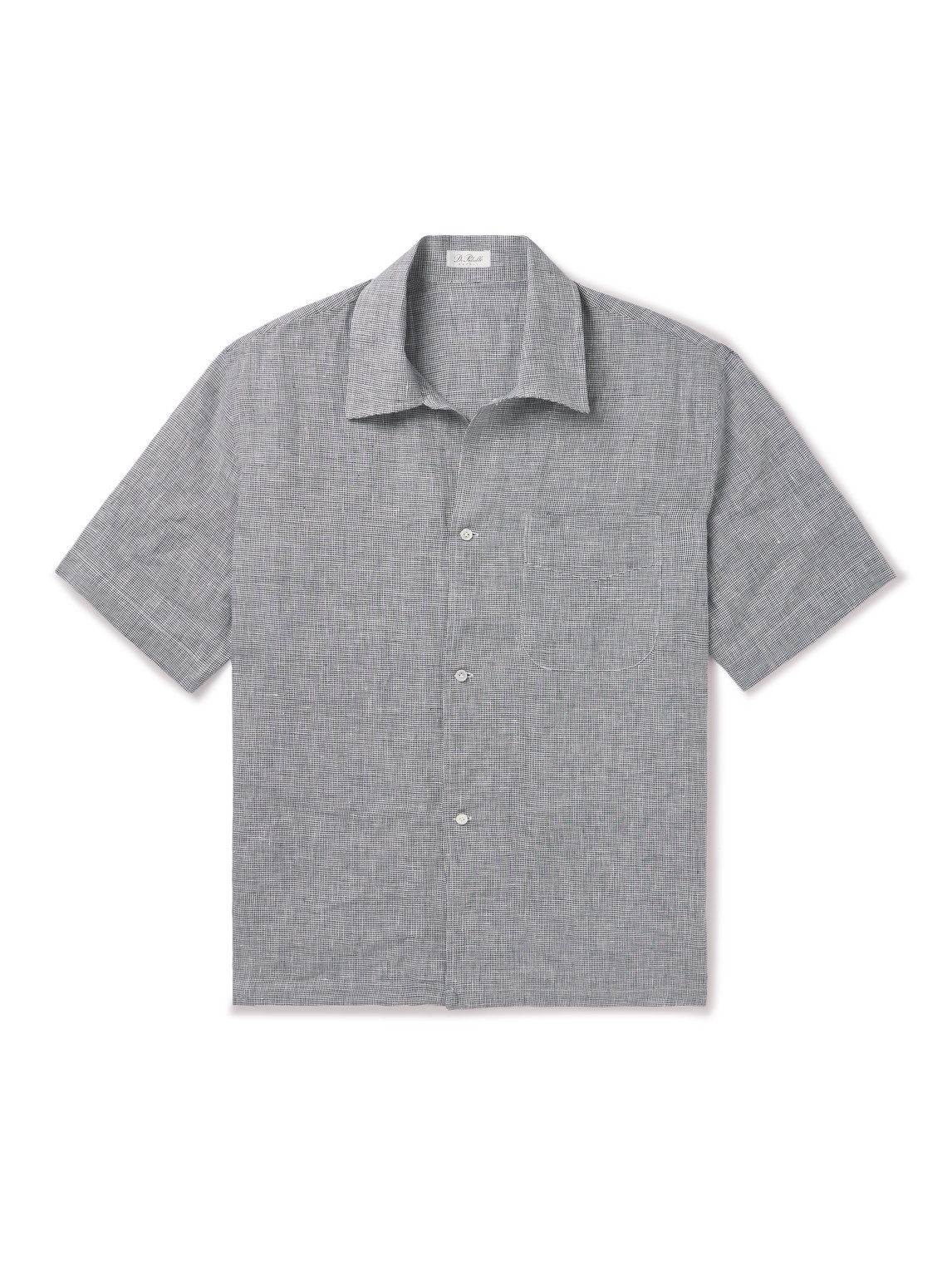 Houndstooth Linen Shirt