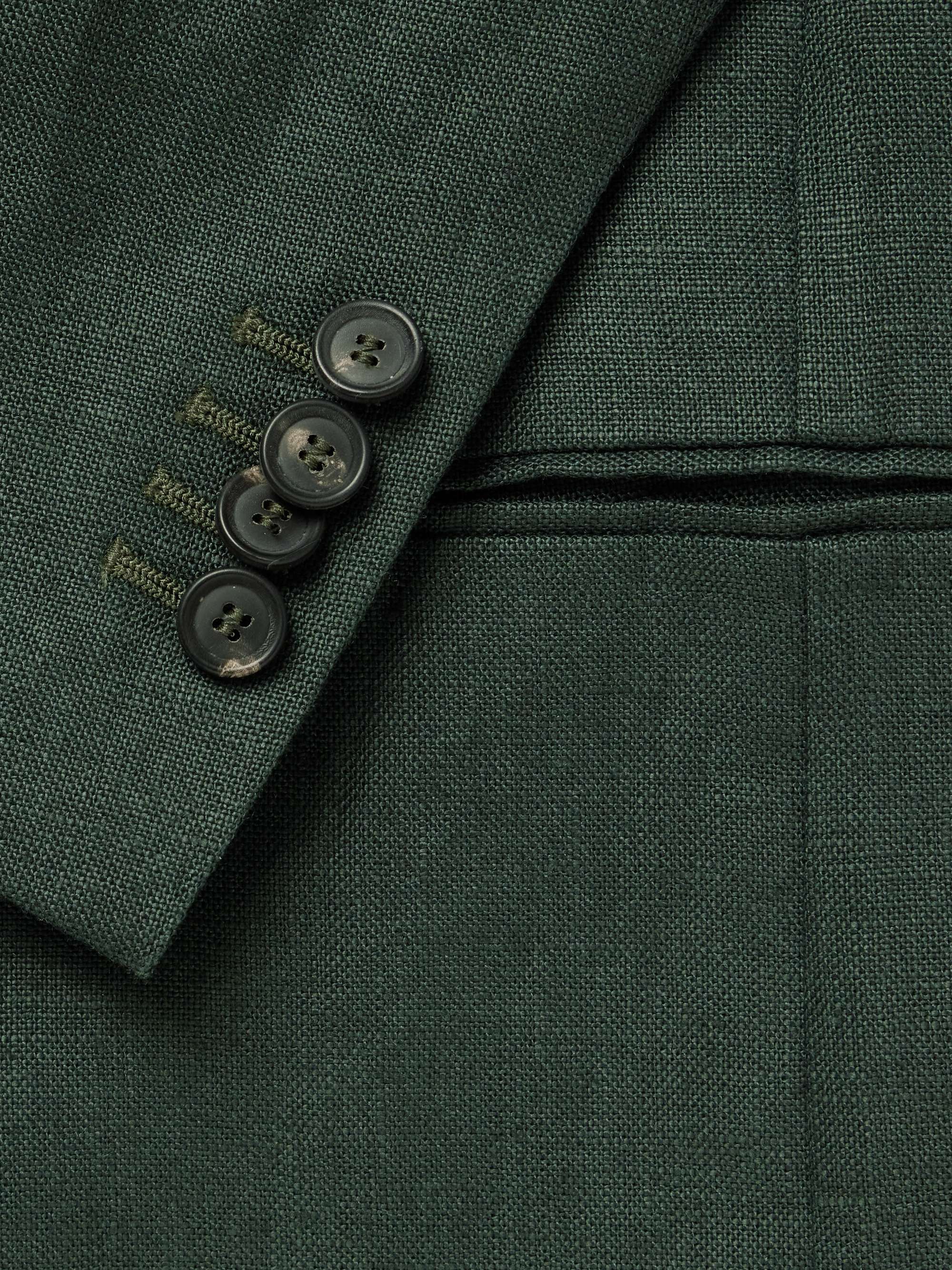 DE PETRILLO Double-Breasted Linen Blazer