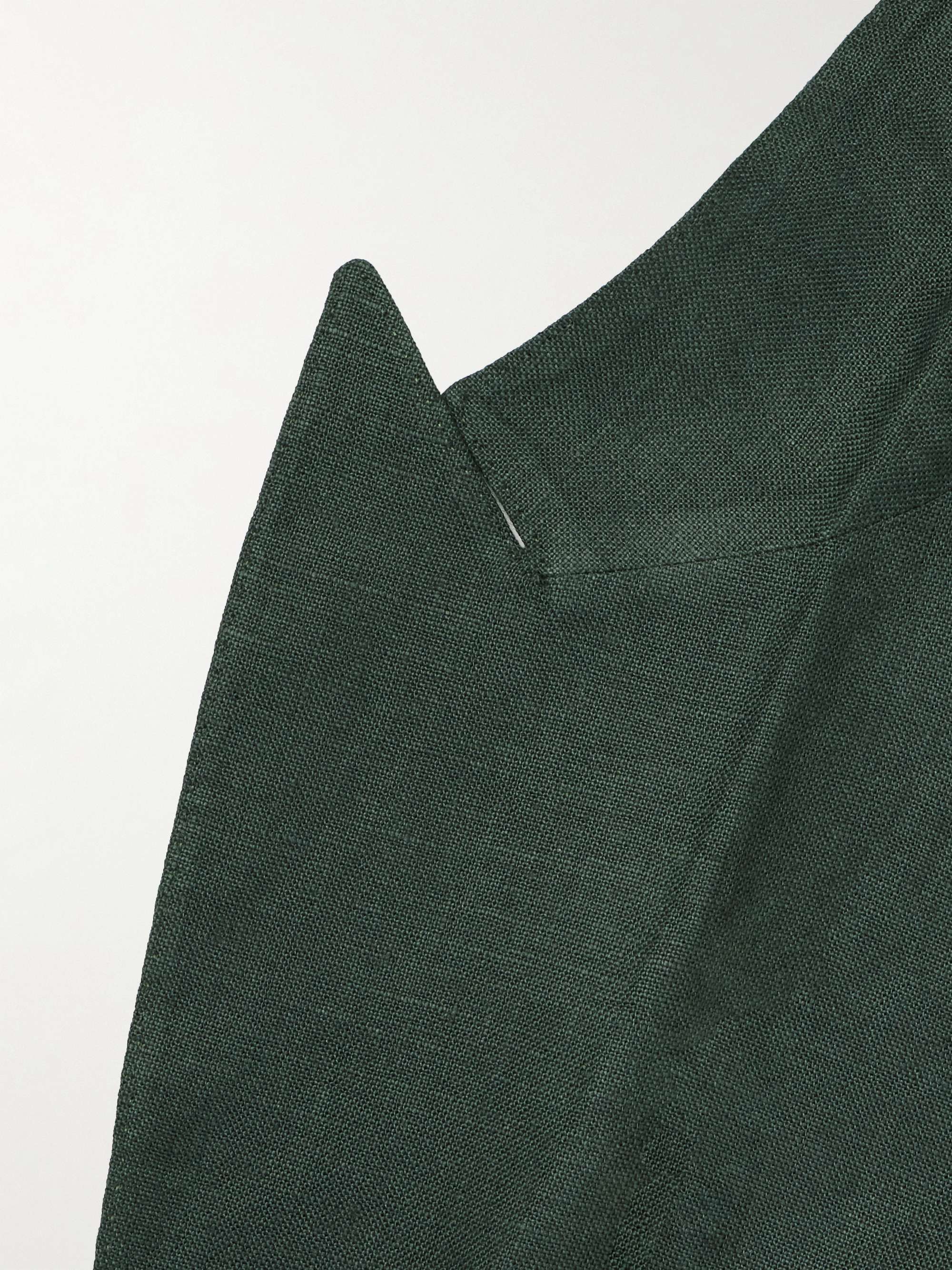 DE PETRILLO Double-Breasted Linen Blazer