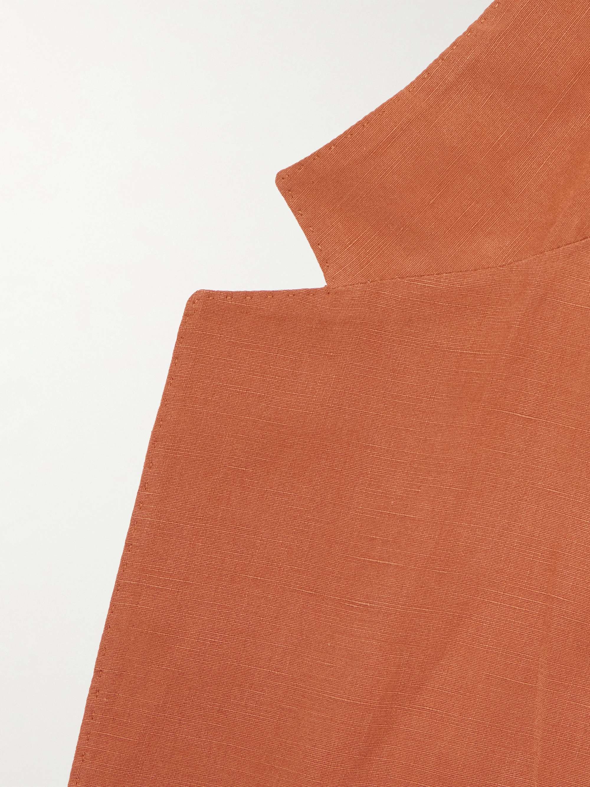 DE PETRILLO Lyocell, Linen and Cotton-Blend Suit Jacket