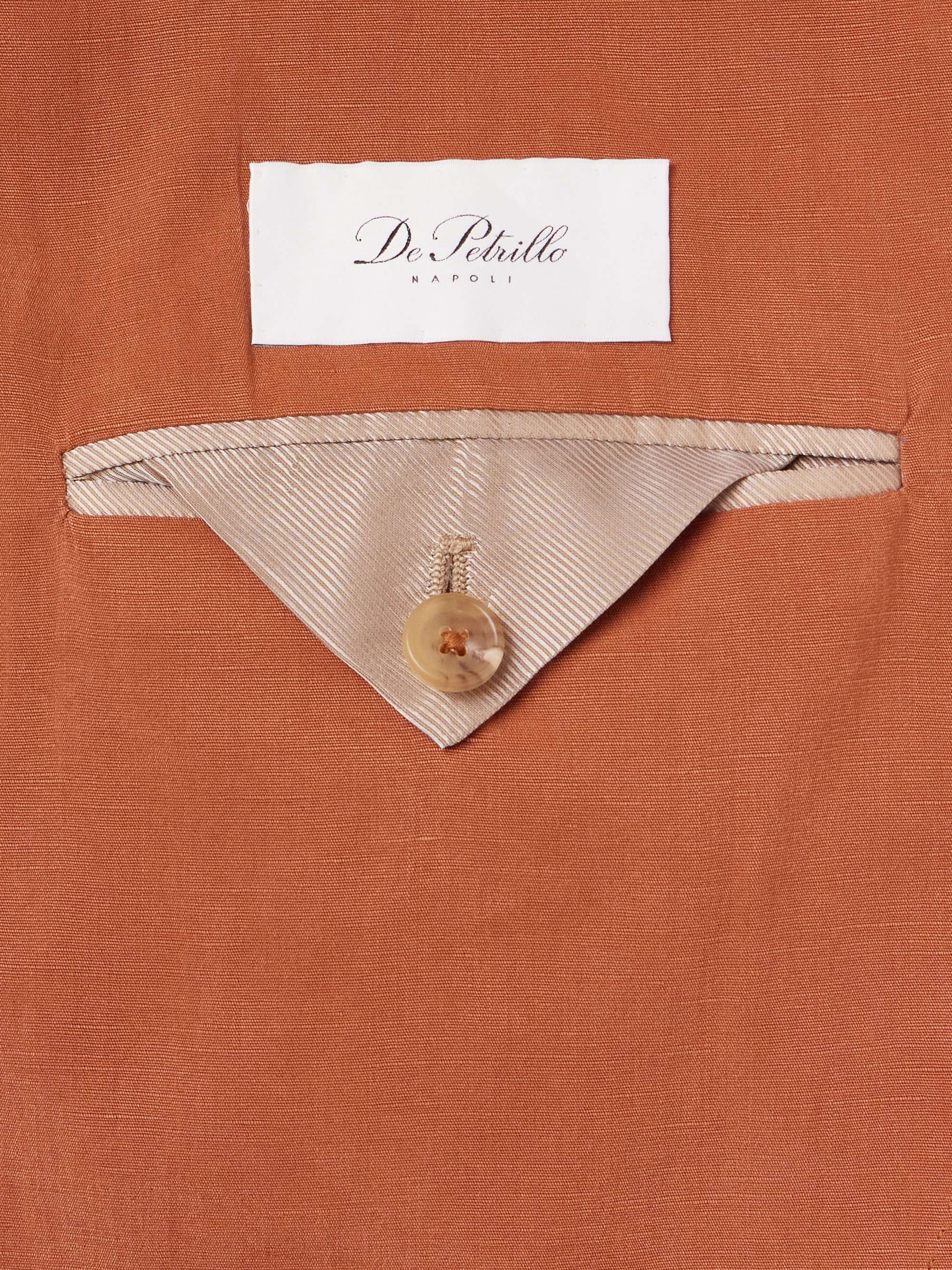 DE PETRILLO Lyocell, Linen and Cotton-Blend Suit Jacket