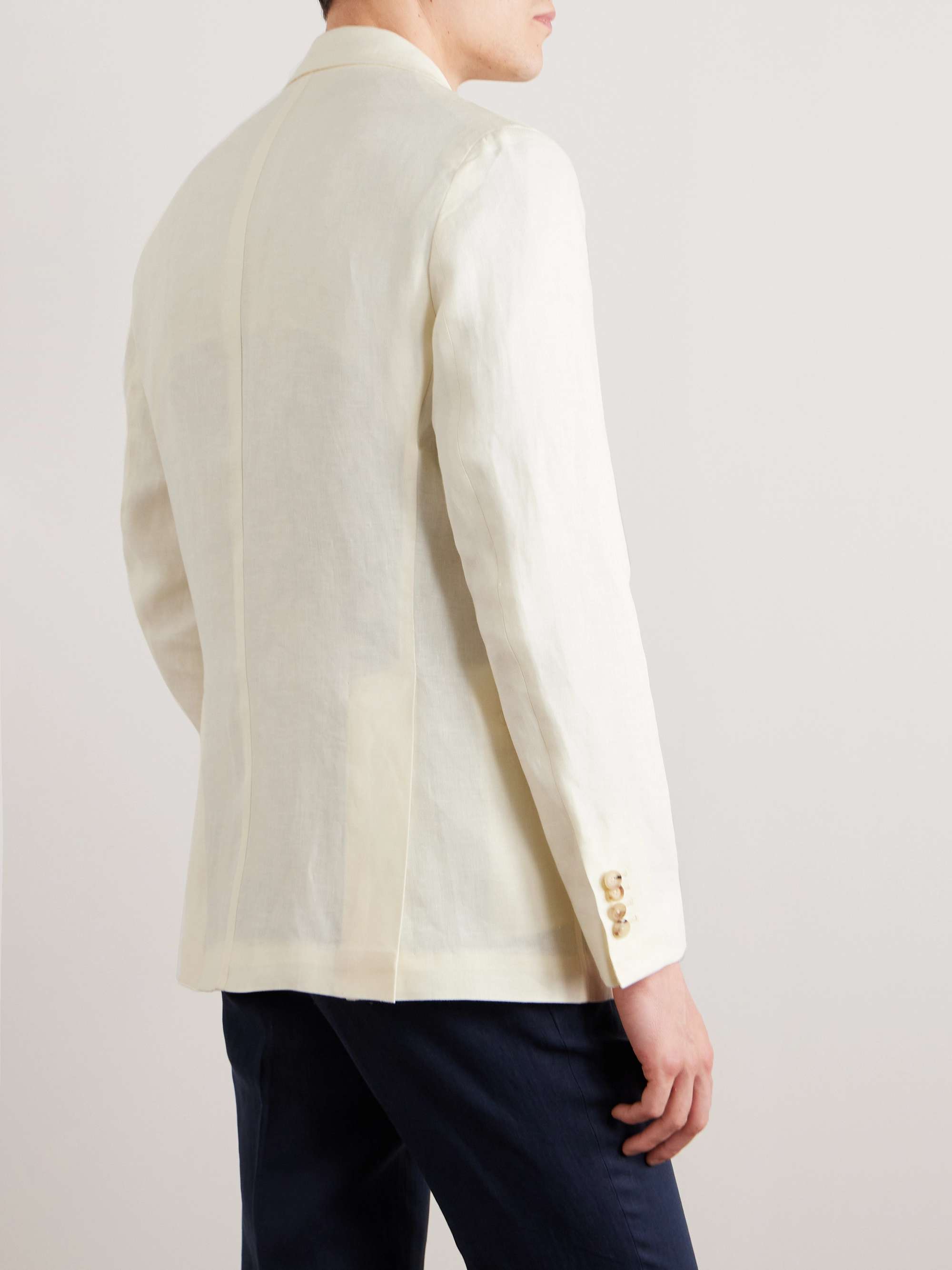 DE PETRILLO Linen Suit Blazer