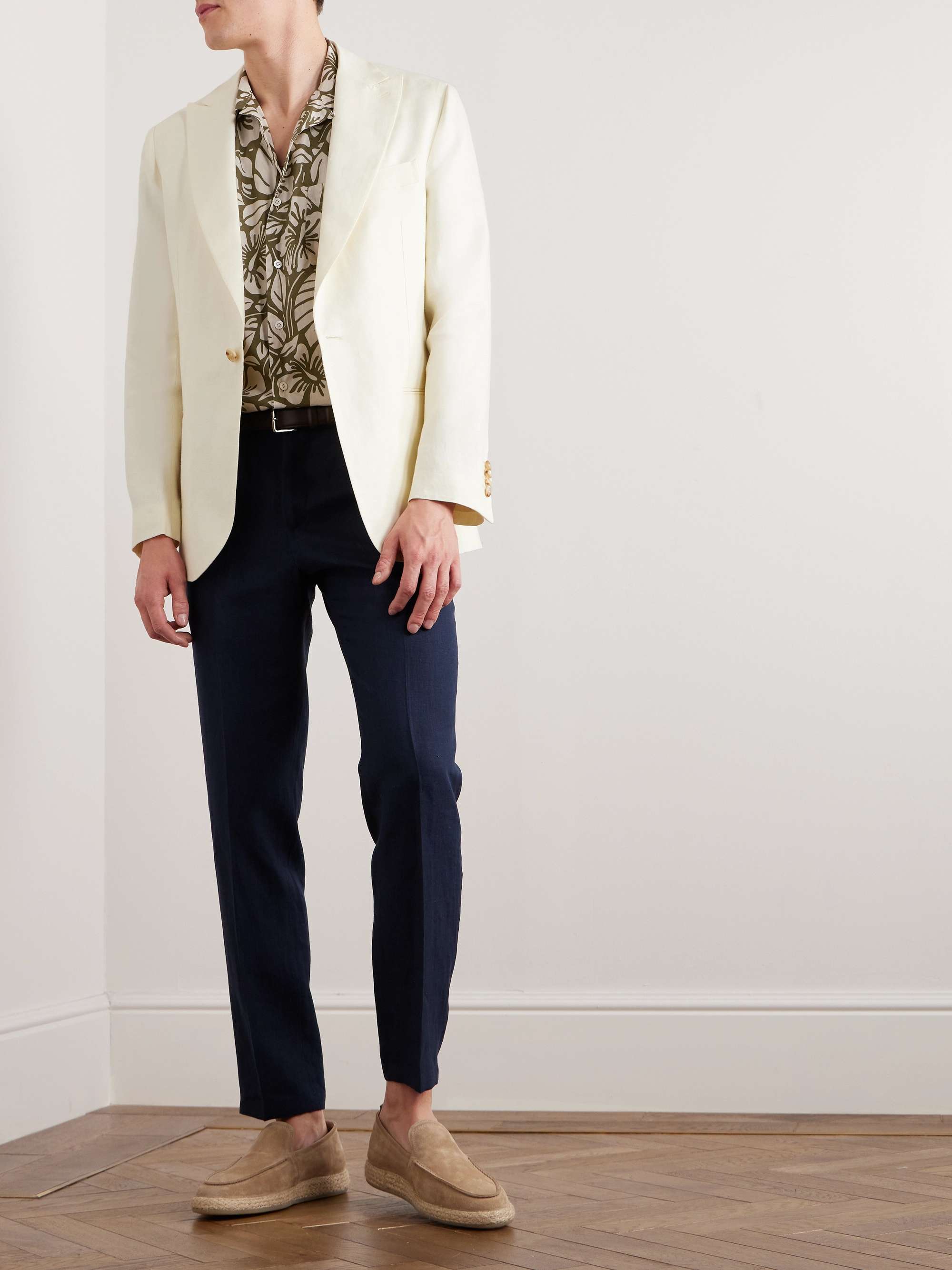DE PETRILLO Linen Suit Blazer