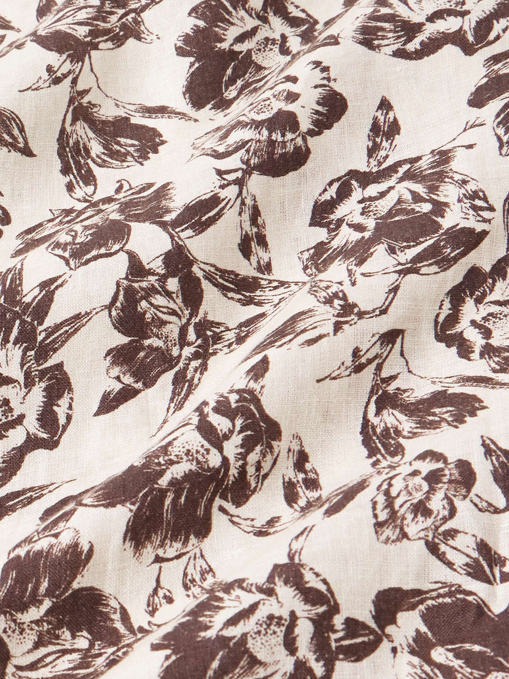 DE PETRILLO Floral-Print Linen Shirt