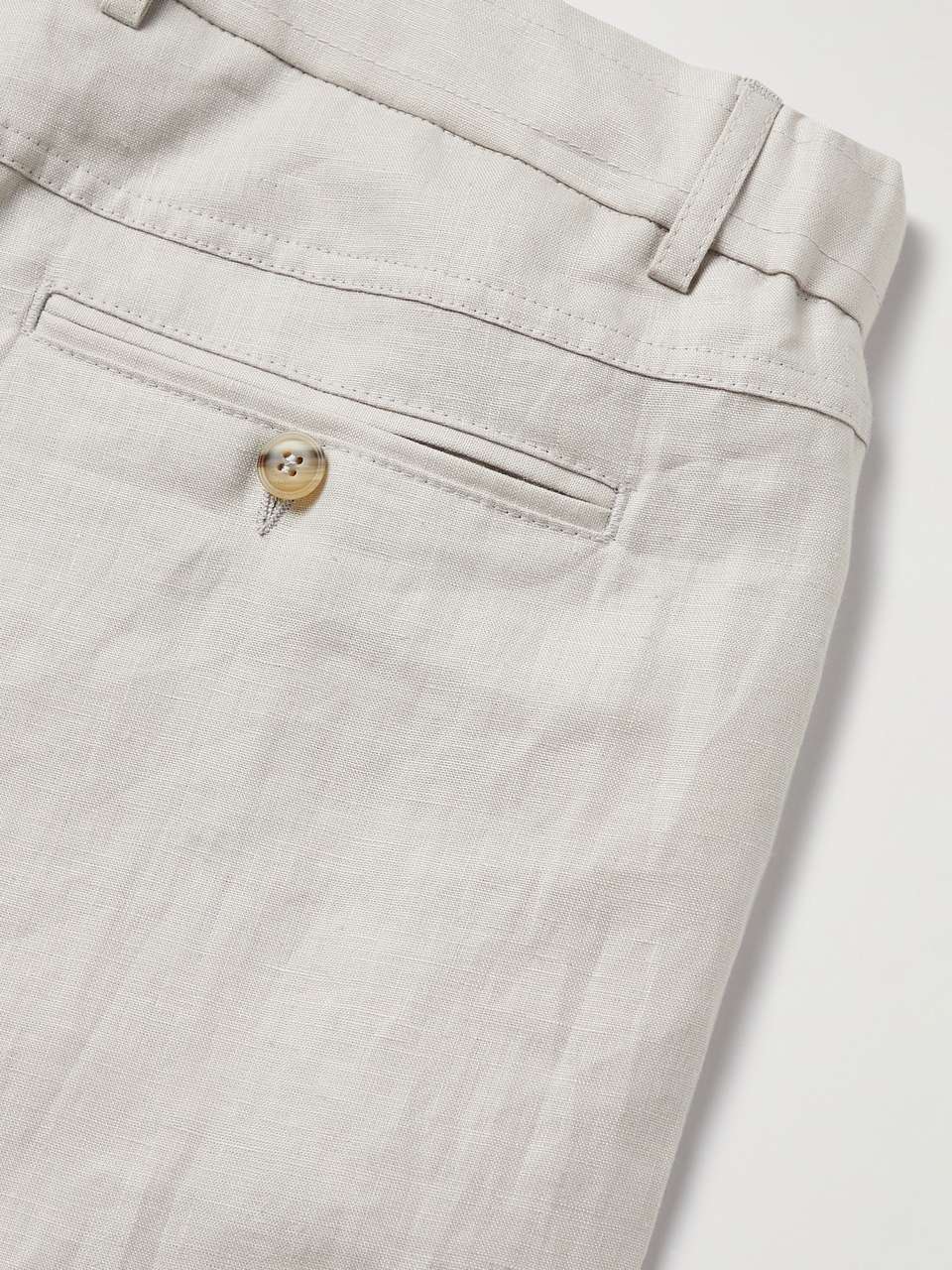 CANALI Slim-Fit Linen Drawstring Trousers for Men | MR PORTER