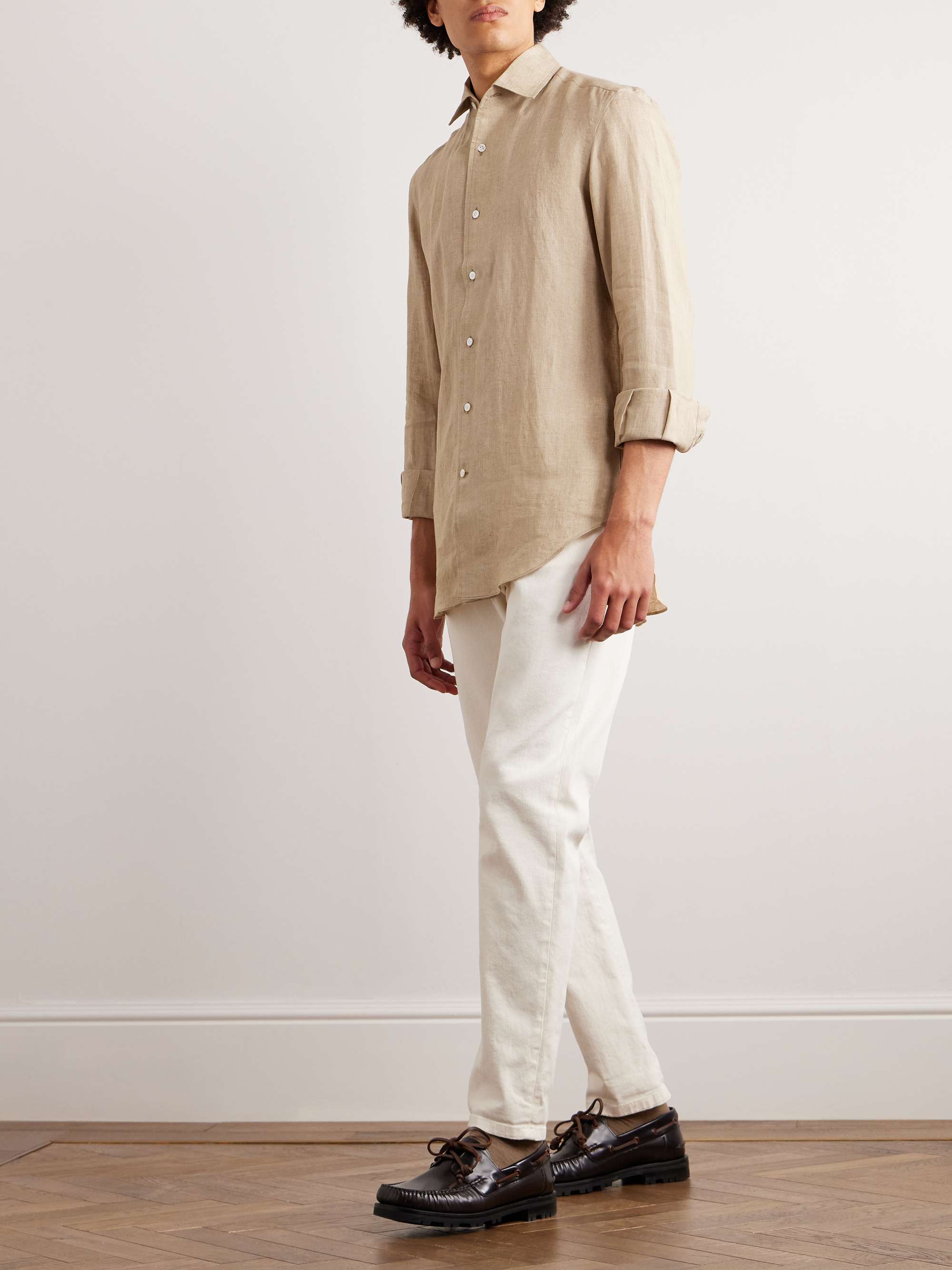 DE PETRILLO Linen Shirt for Men | MR PORTER