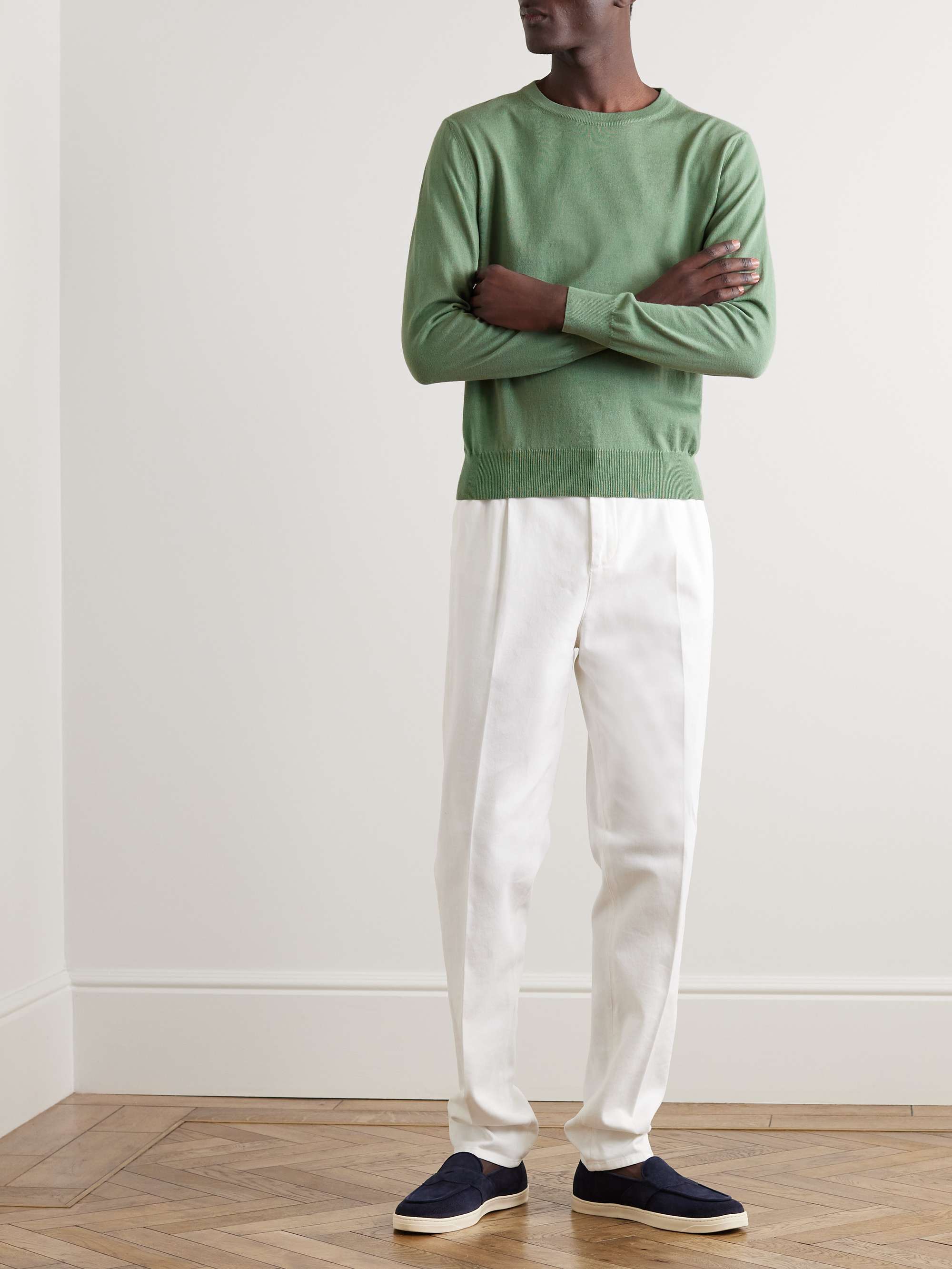 CANALI Cotton and Silk-Blend Sweater for Men | MR PORTER