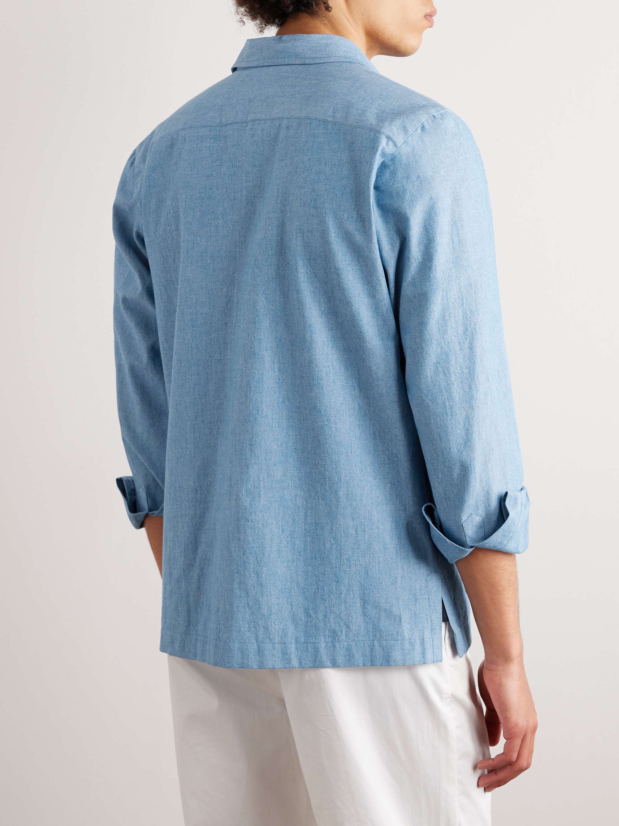 DE PETRILLO Cotton-Chambray Overshirt