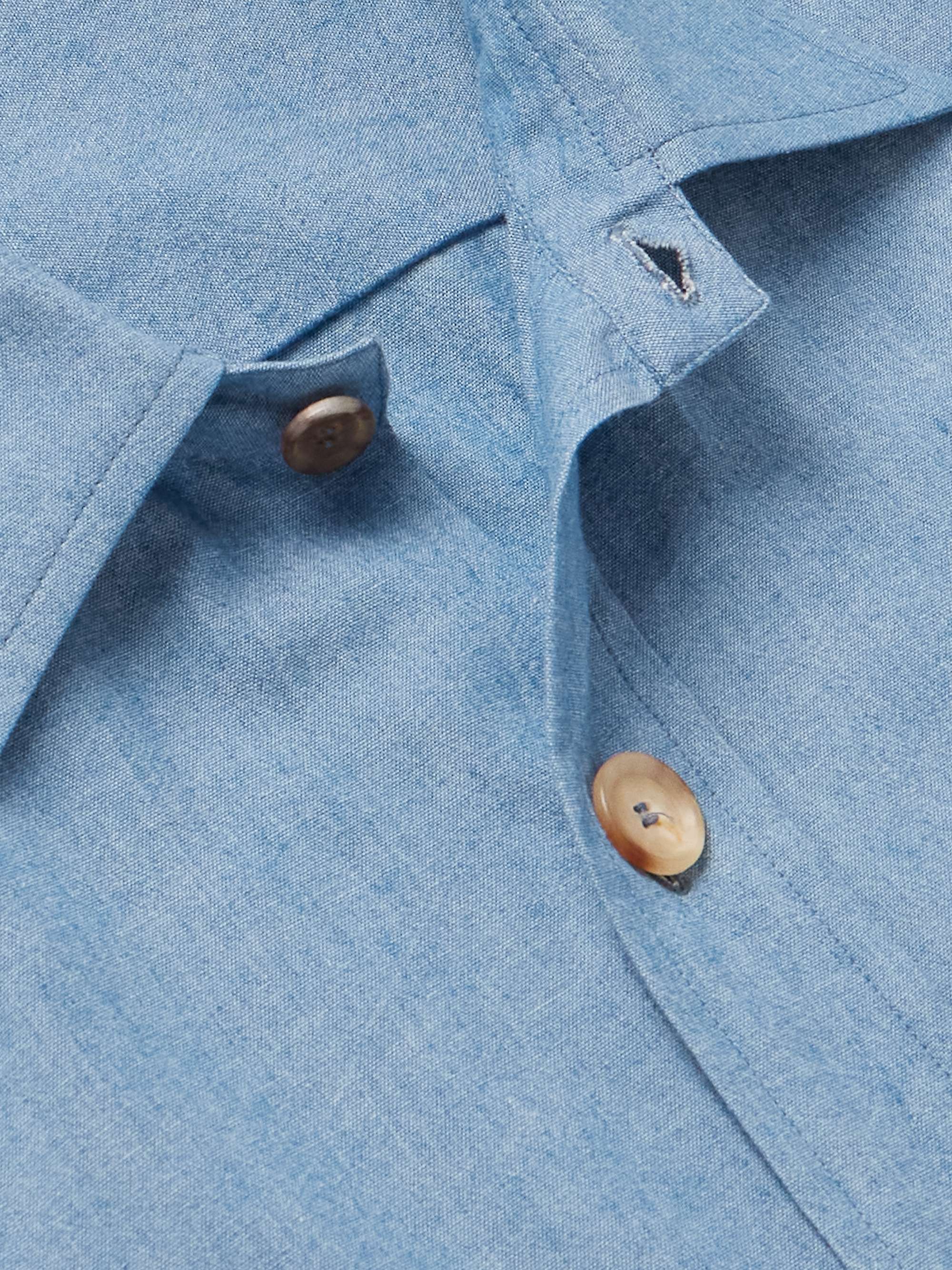 DE PETRILLO Cotton-Chambray Overshirt