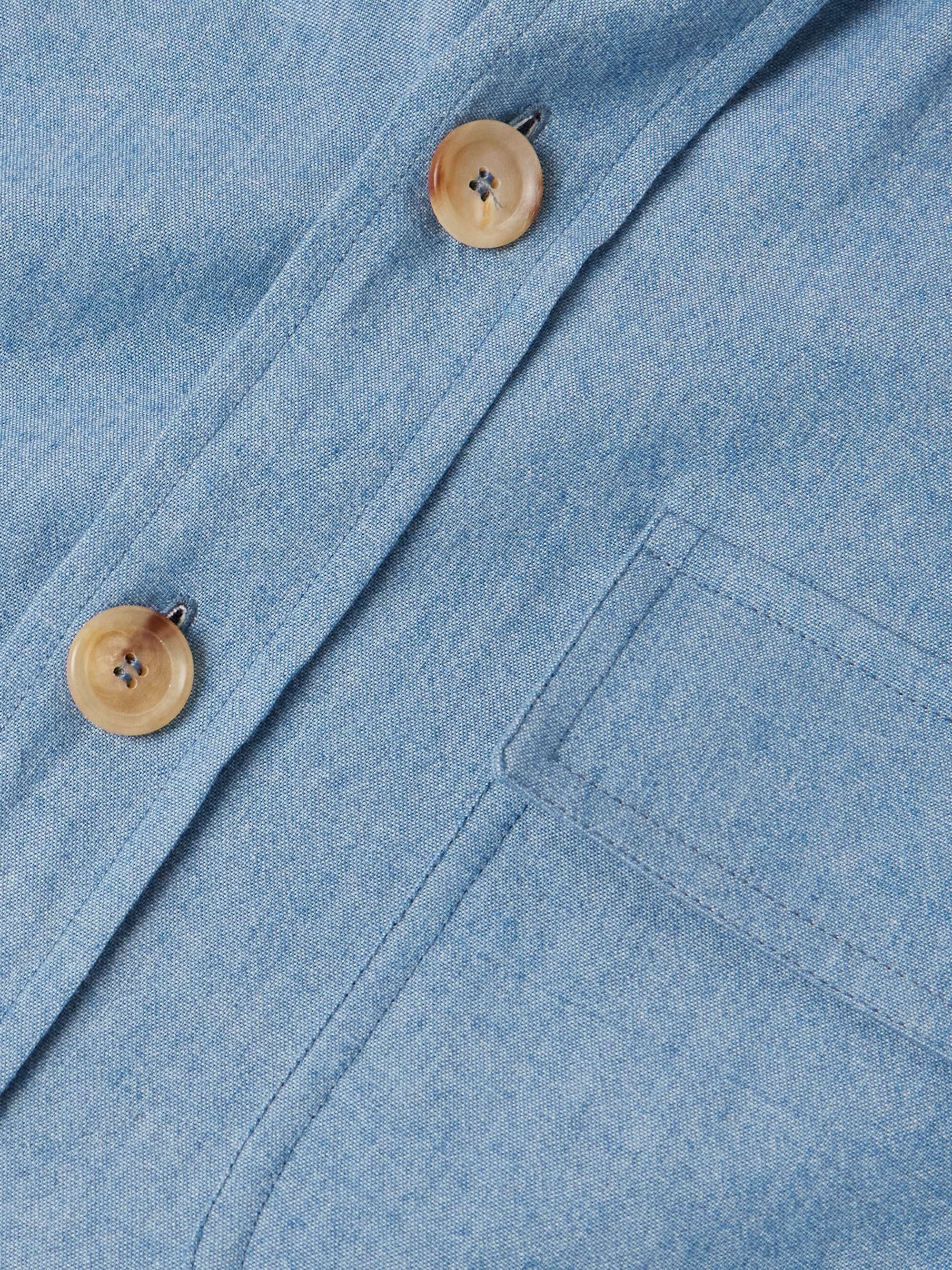 DE PETRILLO Cotton-Chambray Overshirt