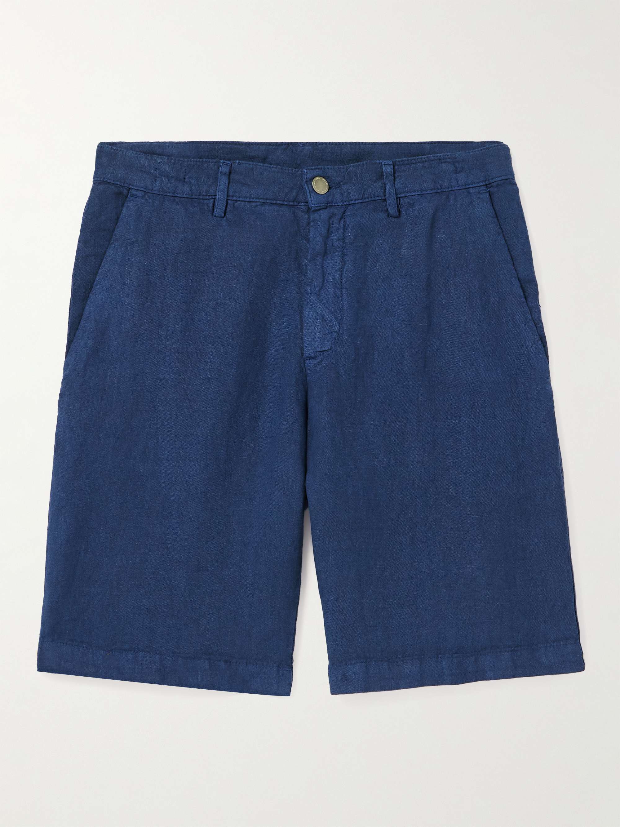 next navy linen shorts