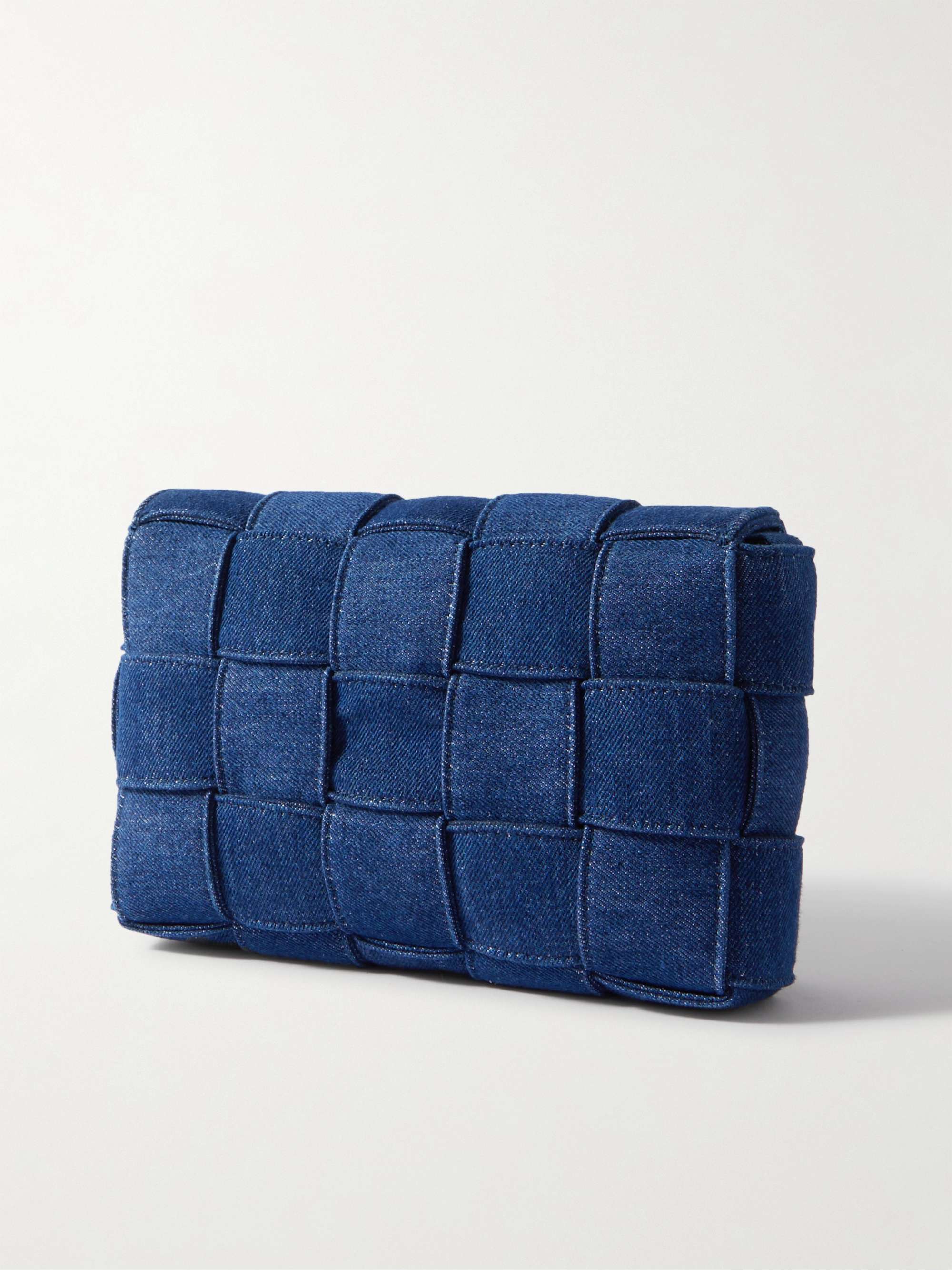 BOTTEGA VENETA Intrecciato Denim Messenger Bag